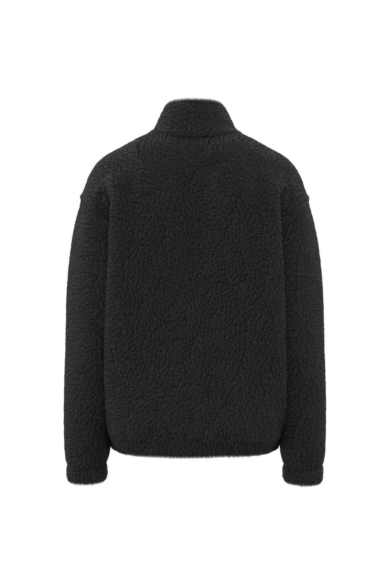 Unisex-Sweatshirt mit 1/4-Reißverschluss und überschnittenen Schultern aus Sherpa-Material