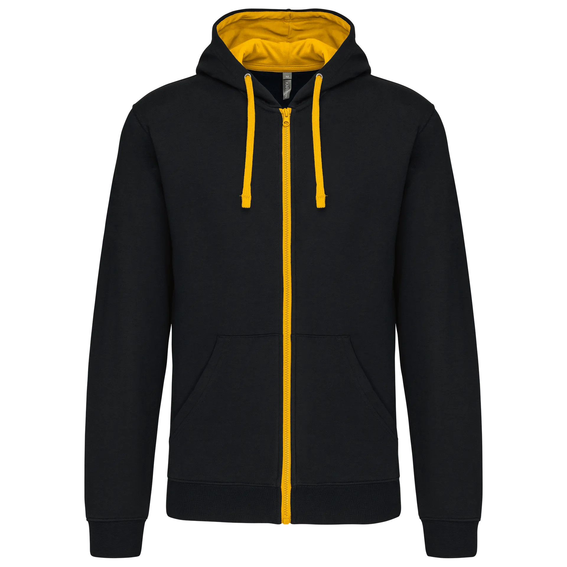 HERREN-KAPUZENSWEATSHIRT BICOLOR mit Reißverschluss