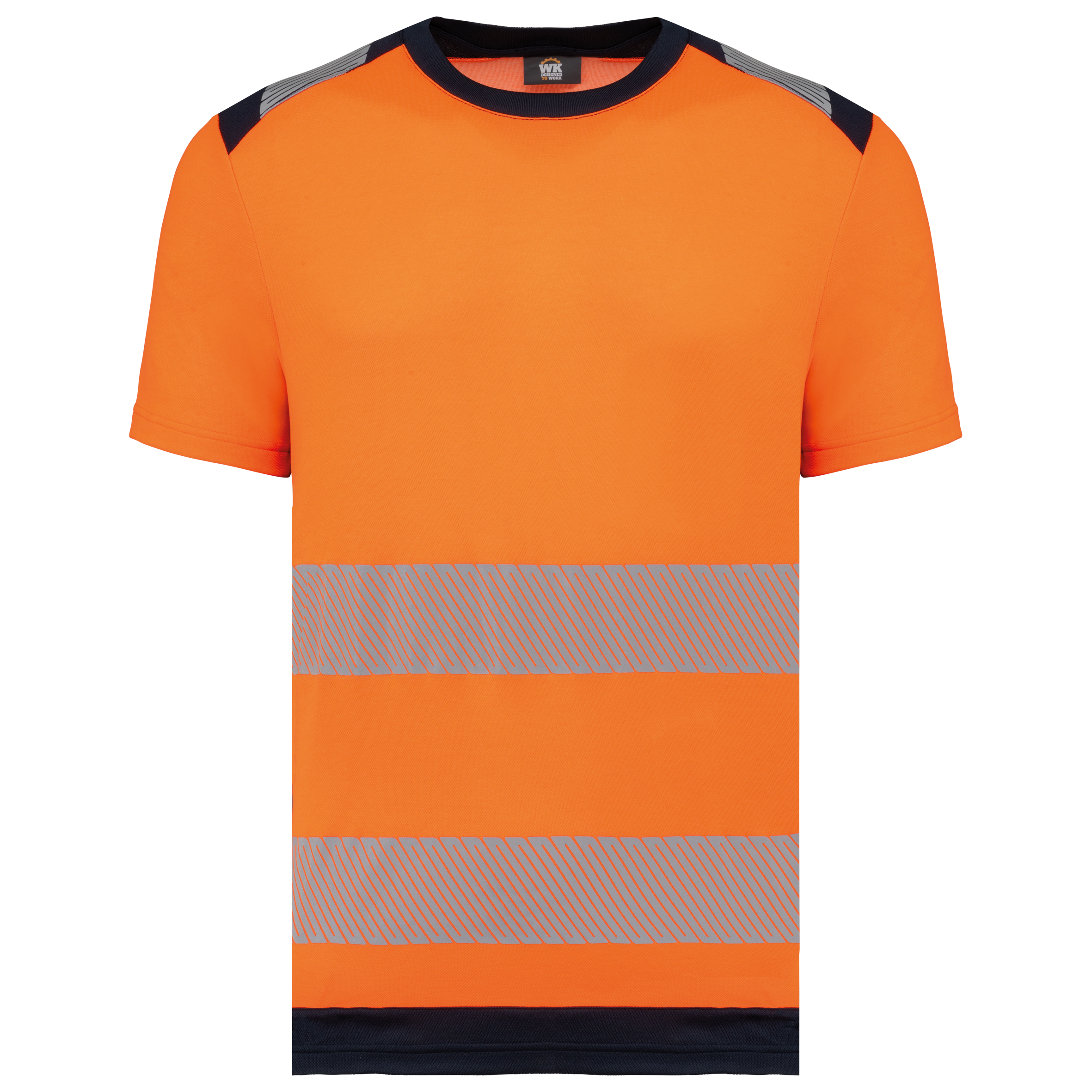 Recyceltes Sicherheits-T-Shirt mit Rundhalsausschnitt und kurzen Ärmeln