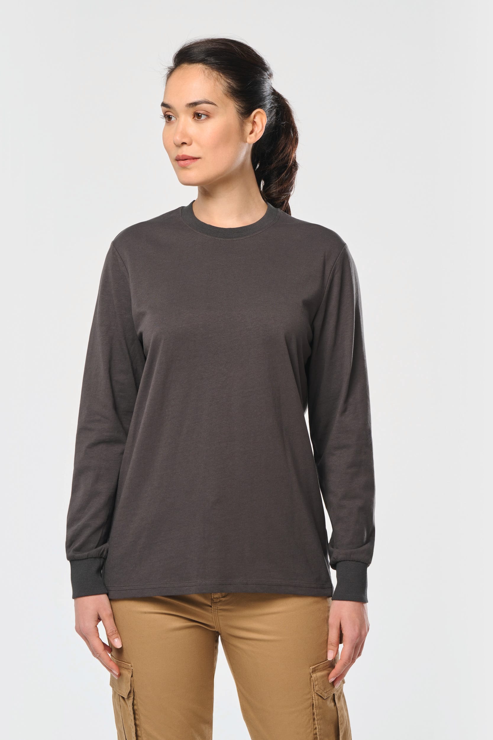 Umweltfreundliches Unisex-T-Shirt mit langen Ärmeln