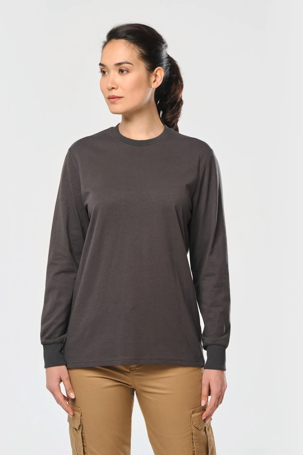 Umweltfreundliches Unisex-T-Shirt mit langen Ärmeln