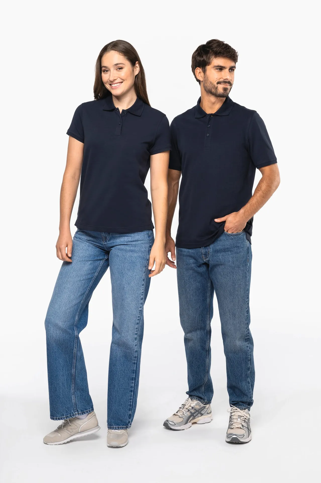 Kurzarm-Polohemd für Damen. Aus Baumwollpiqué