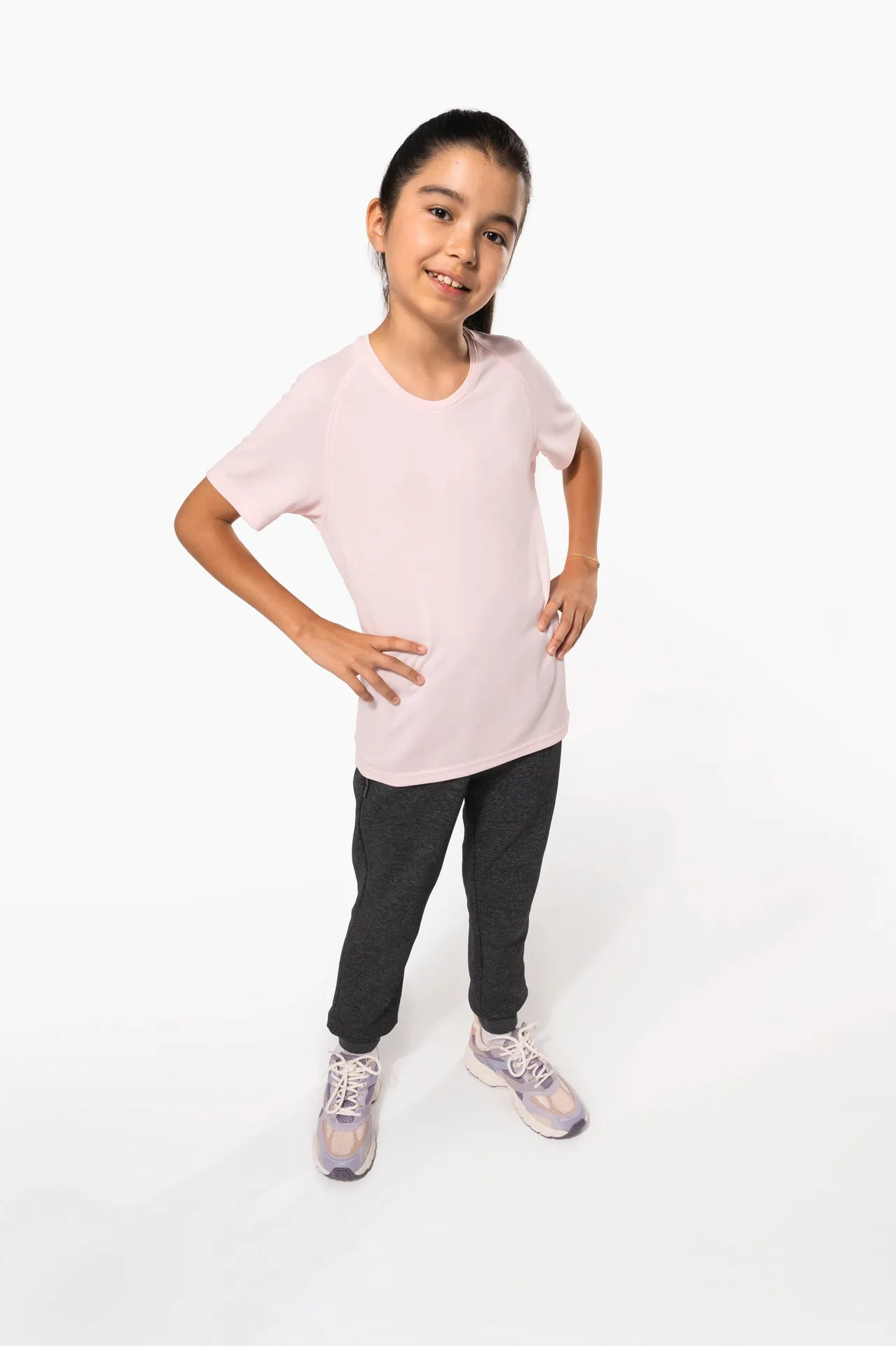 Kinder Basic Sport Funktionsshirt Kurzarm
