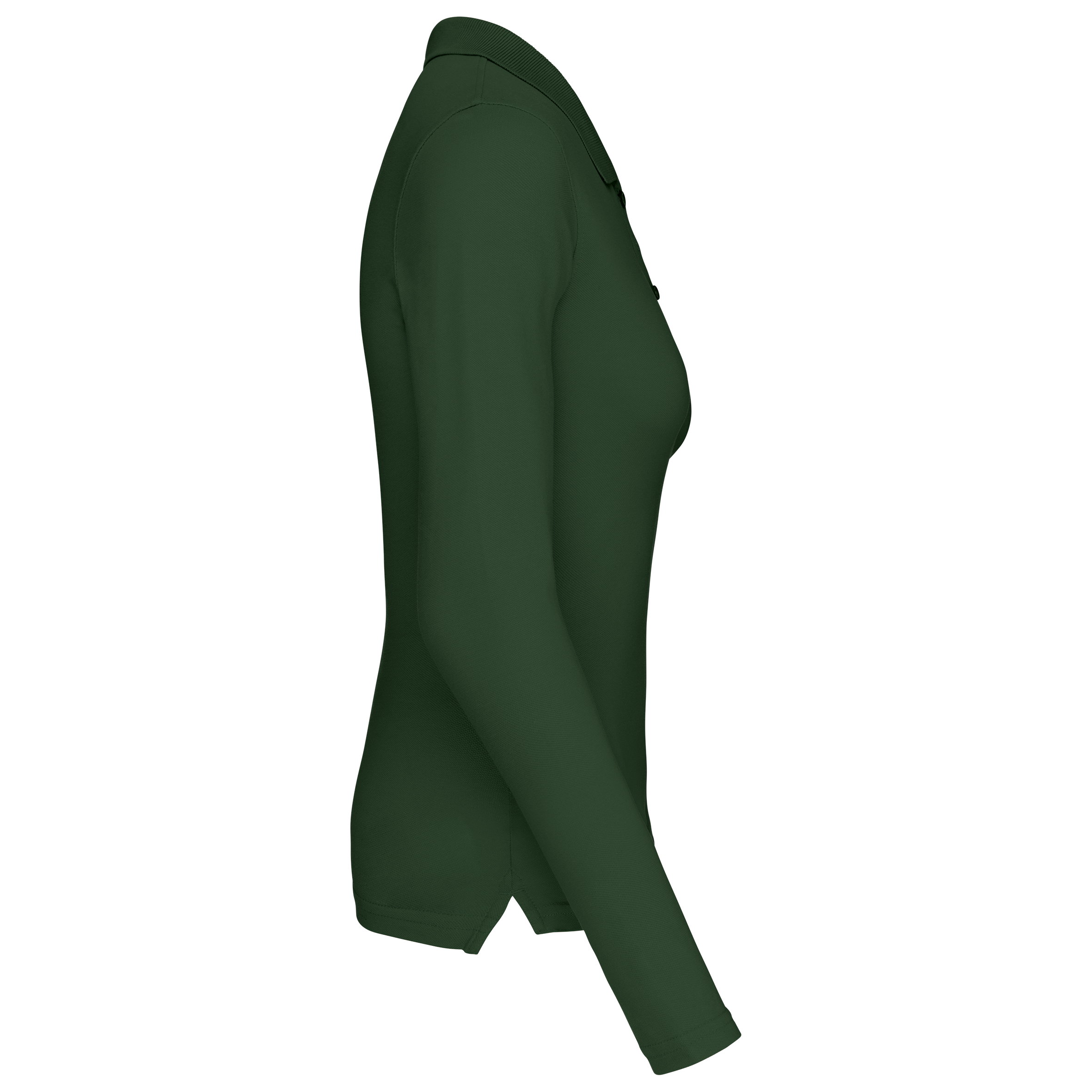 Damen Langarm-Polohemd. Baumwollpiqué