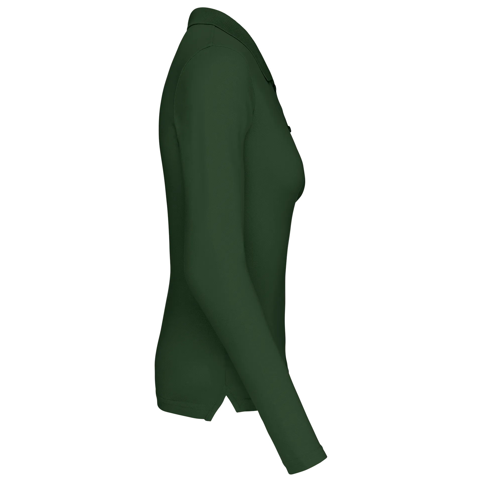 Damen Langarm-Polohemd. Baumwollpiqué