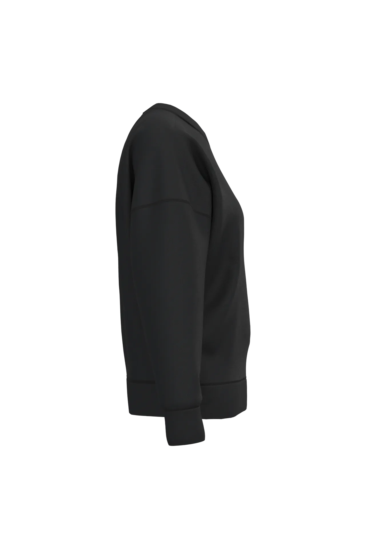 Umweltfreundliches Sweatshirt mit Rundhalsausschnitt und überschnittenen Schultern, Damen