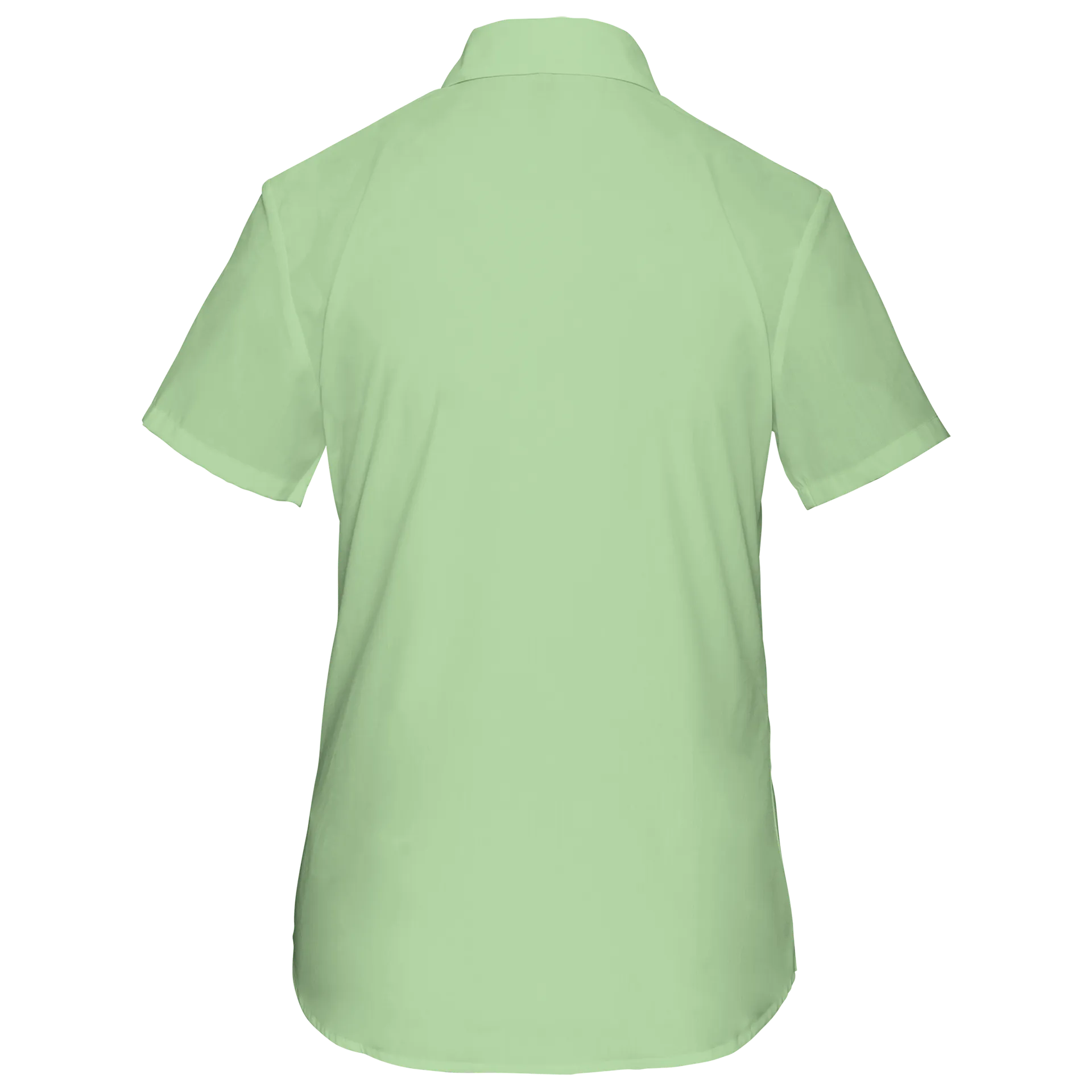 Popeline-Kurzarmhemd Baumwollpolyester pflegeleicht für Damen