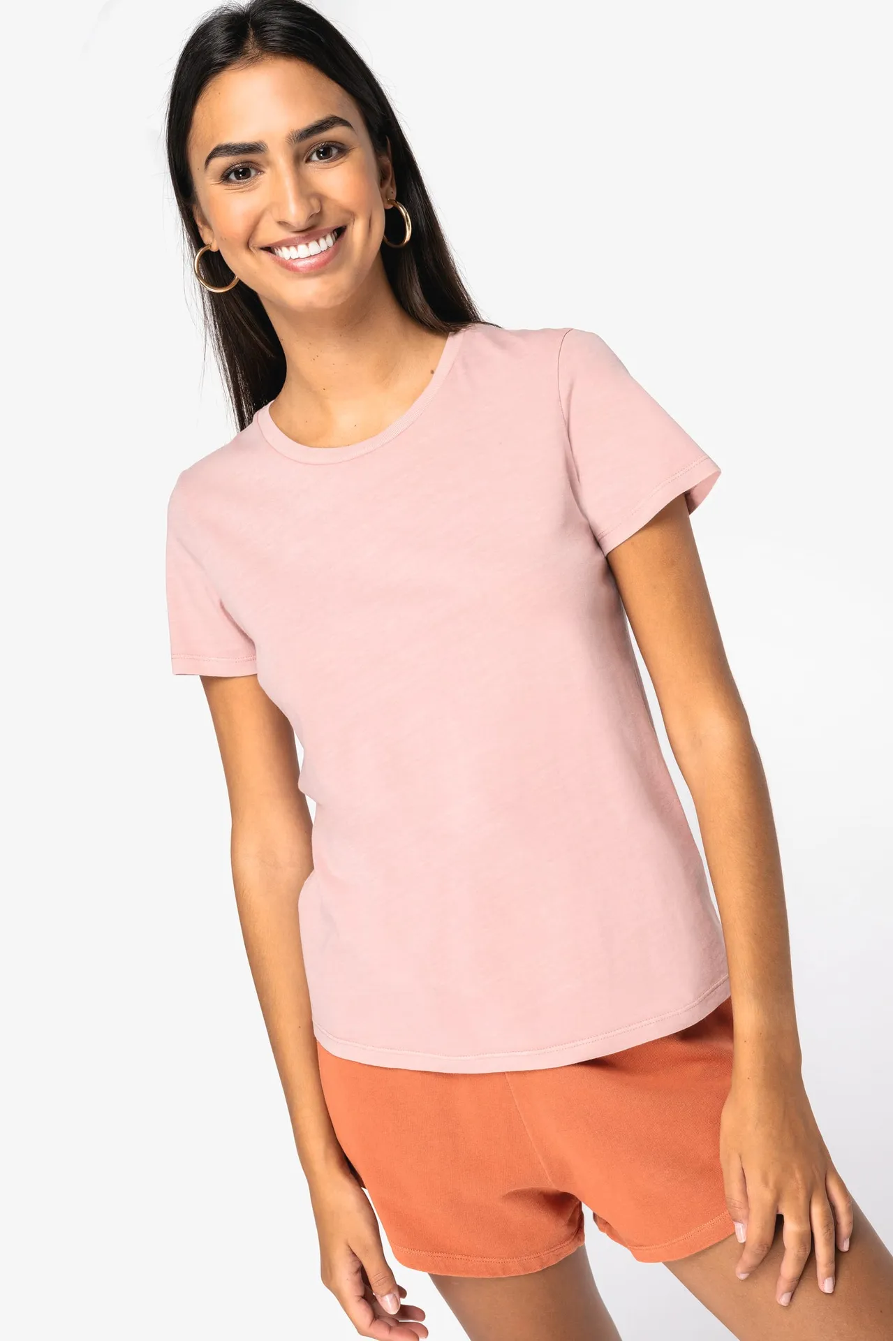 Umweltfreundliches ausgewaschenes Damen-T-Shirt