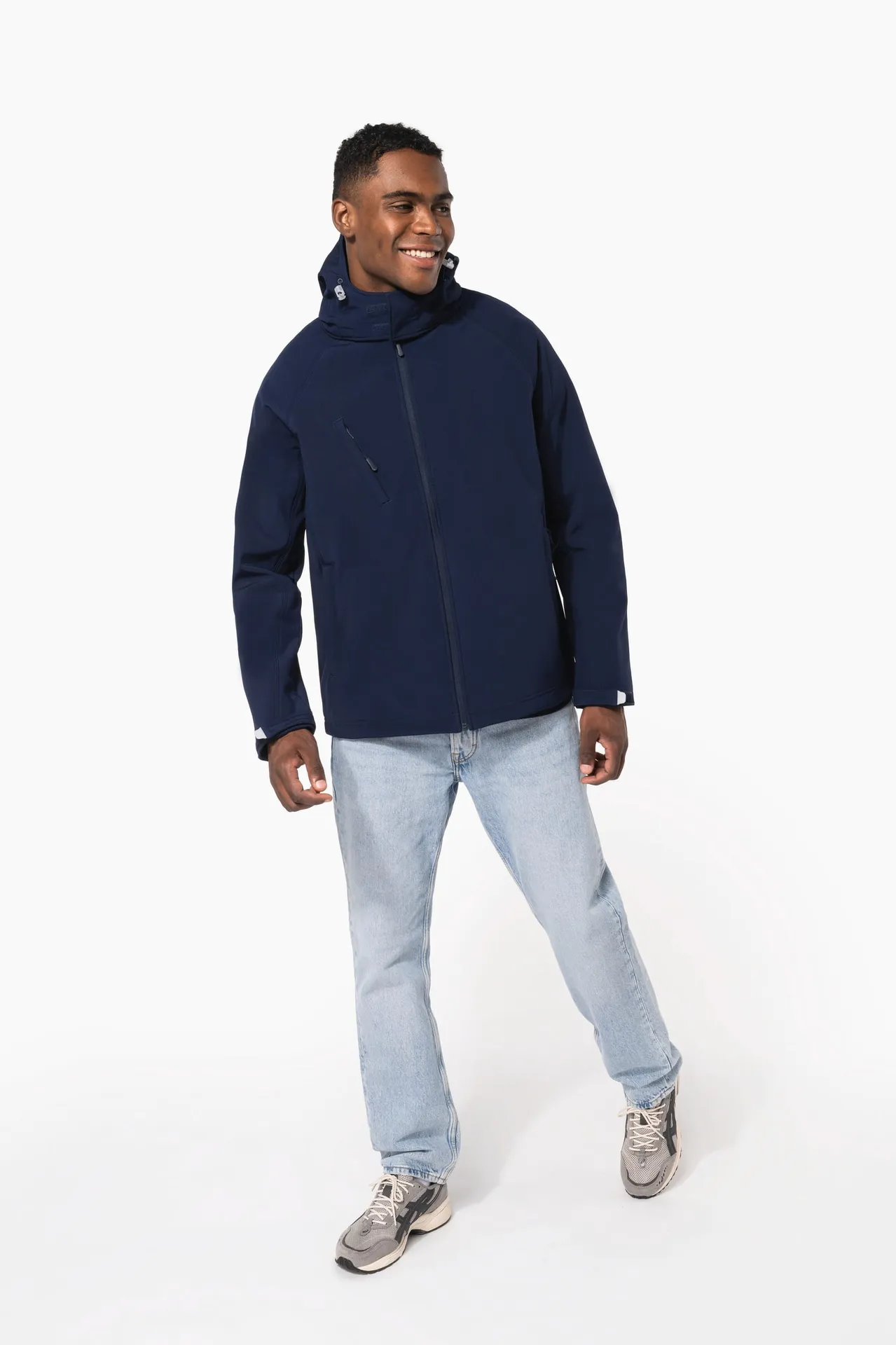 Herren Softshell-Jacke mit Abnehmbare Kapuze