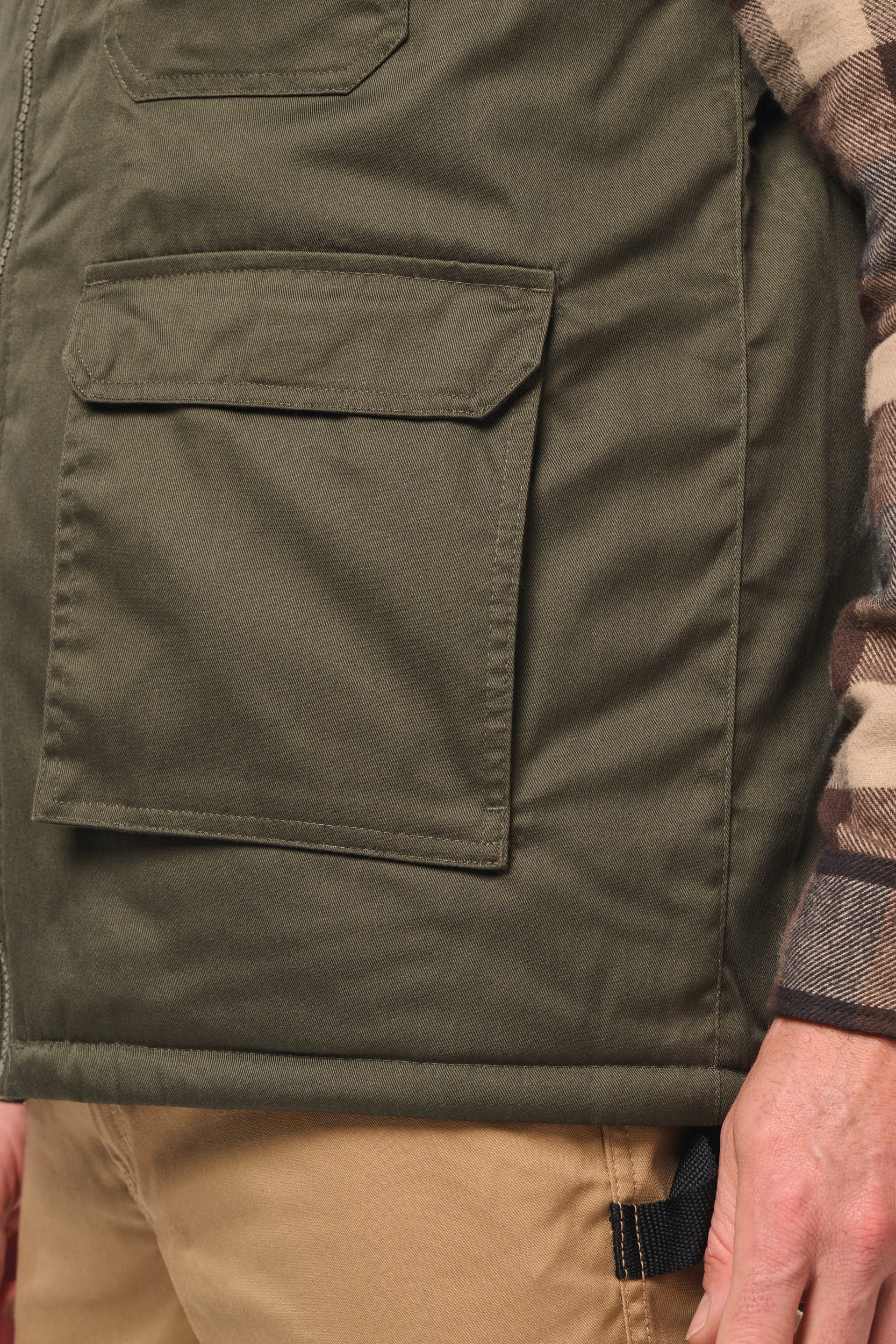 Gefütterte Unisex-Weste aus  Baumwollpolyester