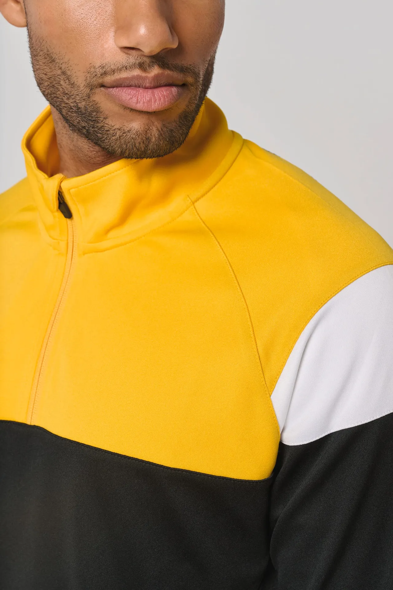 Unisex Trainings-Sweatshirt mit 1/4 Reißverschluss