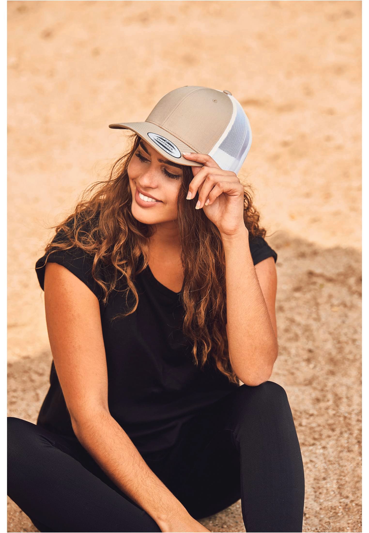 Zweifarbige Retro-Trucker-Kappe