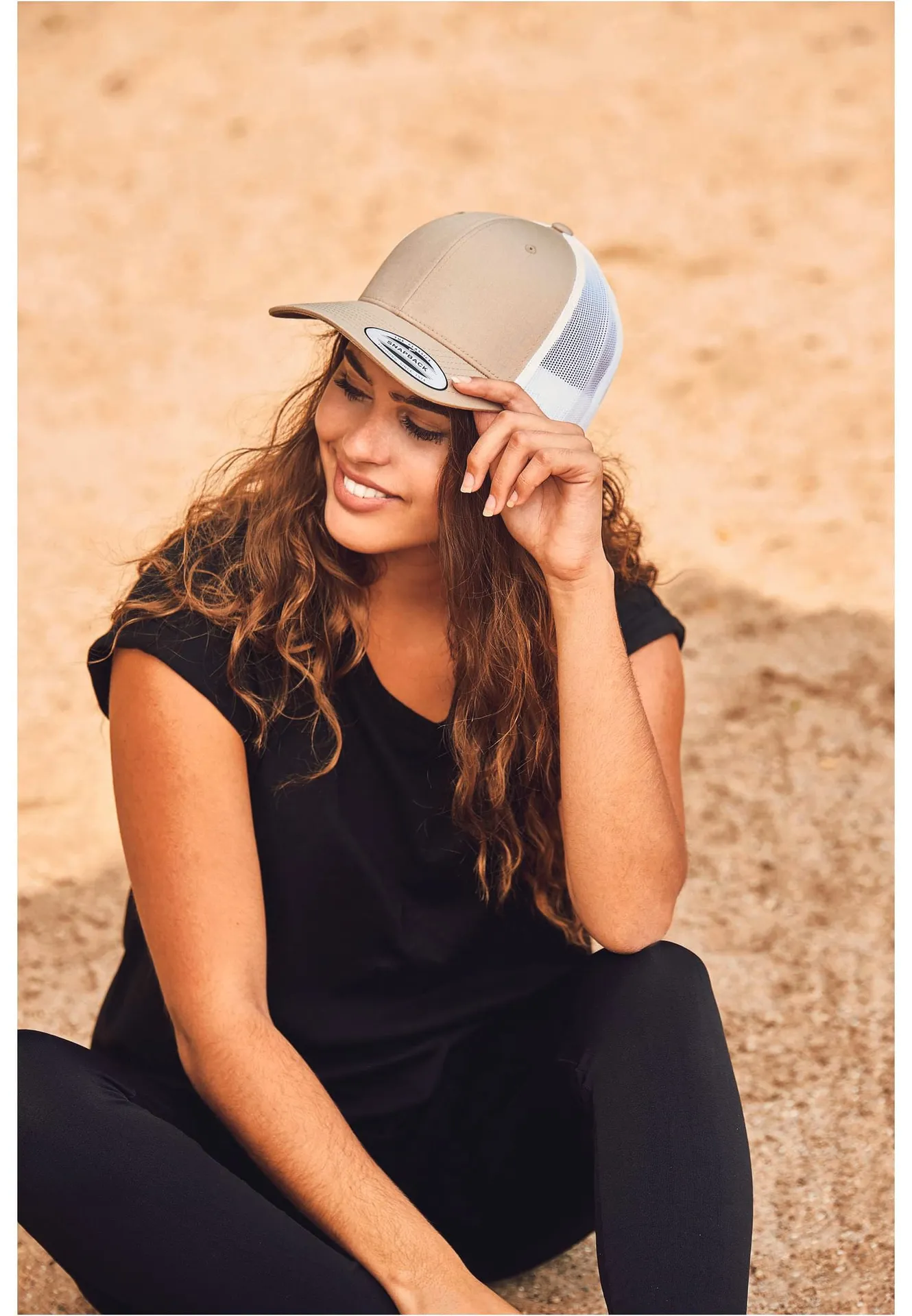 Zweifarbige Retro-Trucker-Kappe