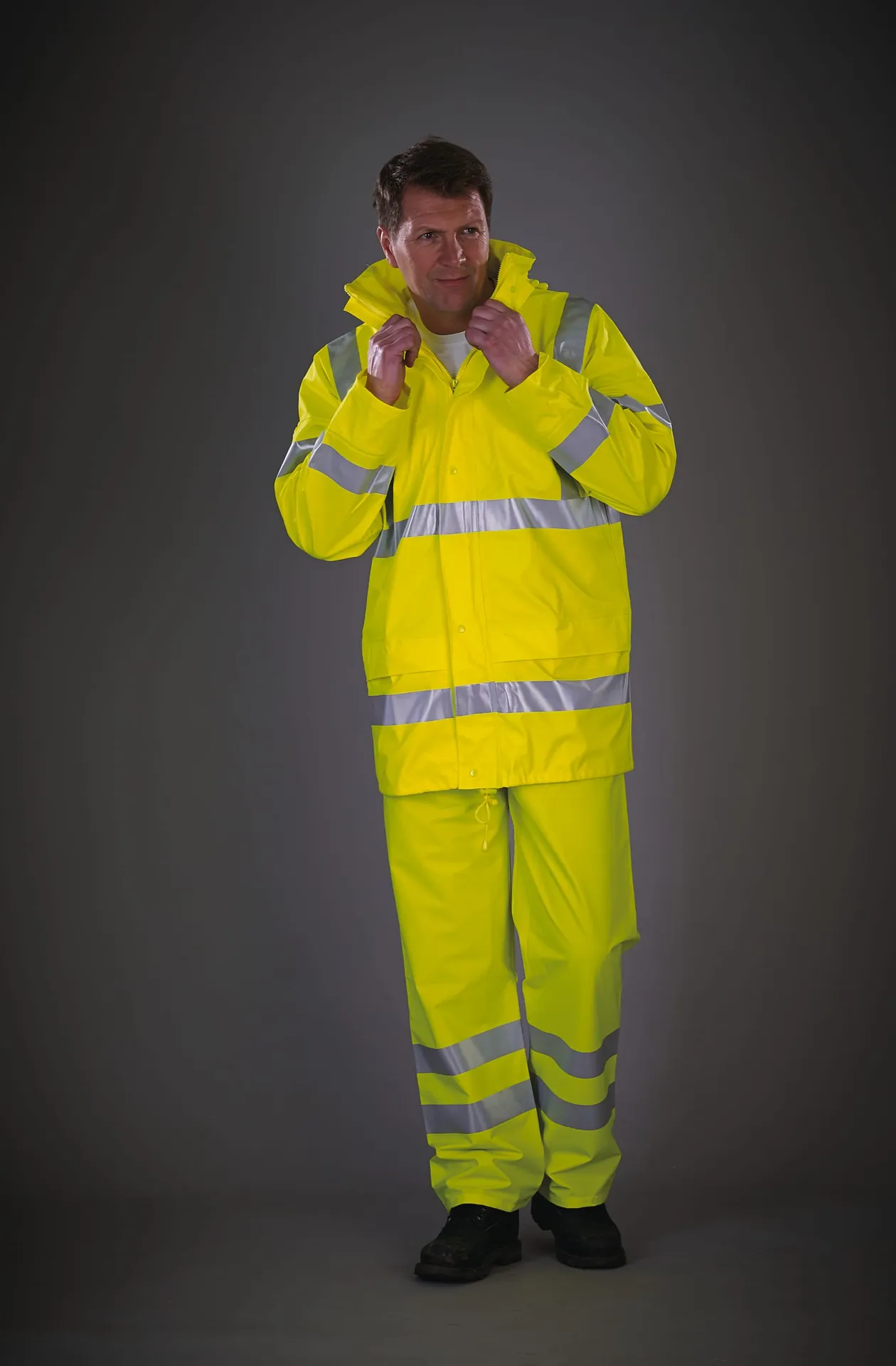 Atmungsaktive Hi-Vis Soft Flex Regenjacke