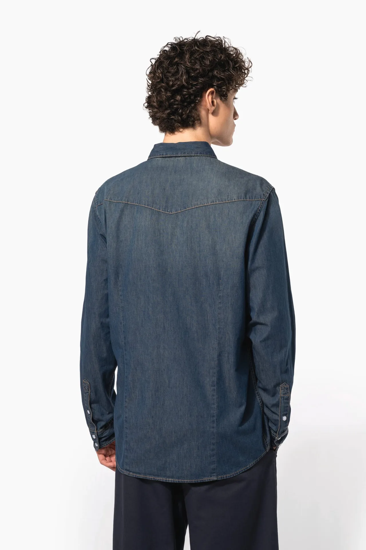 Herren denim-hemd langarm