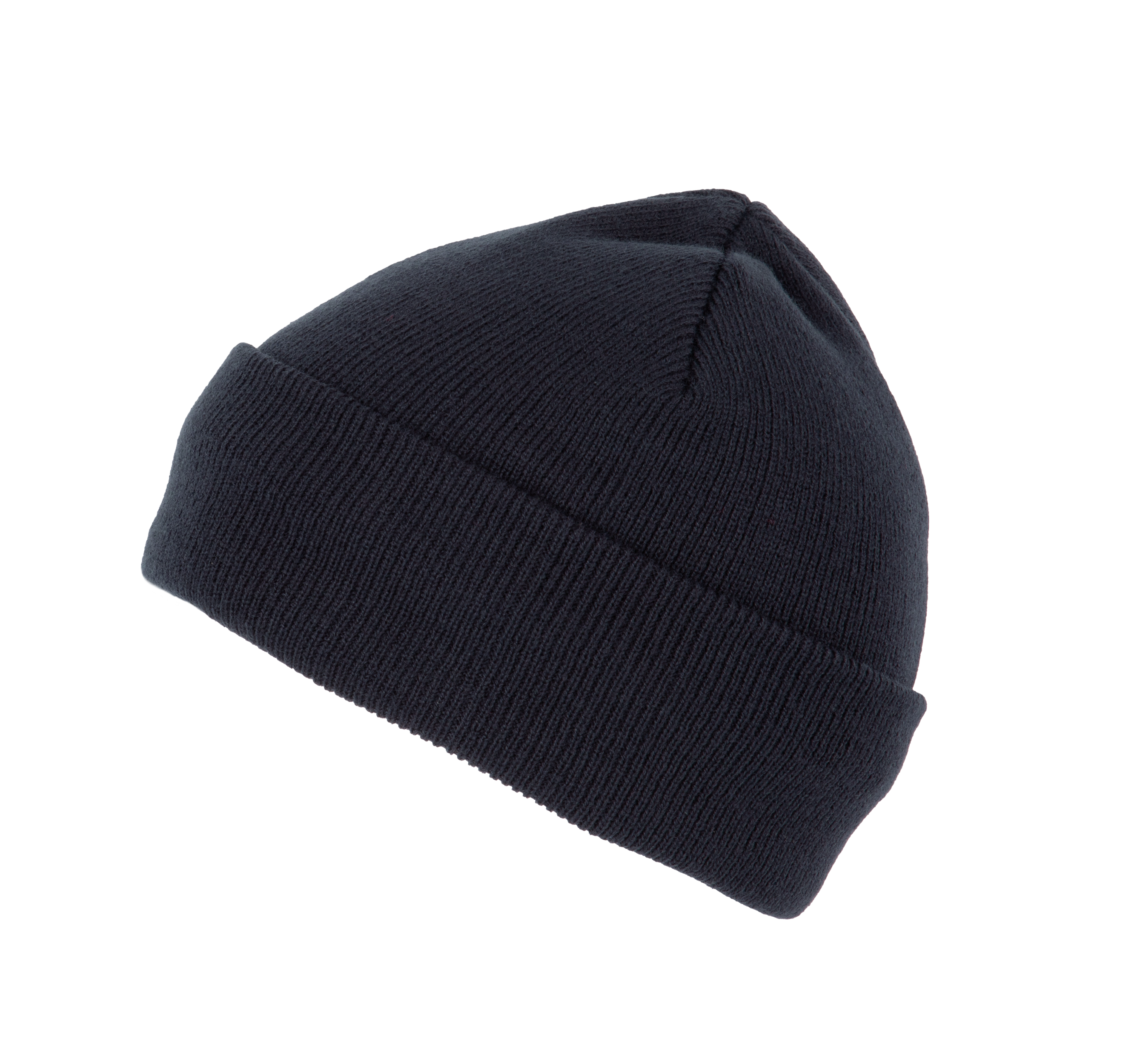 Recycelte Mütze mit Strickumschlag