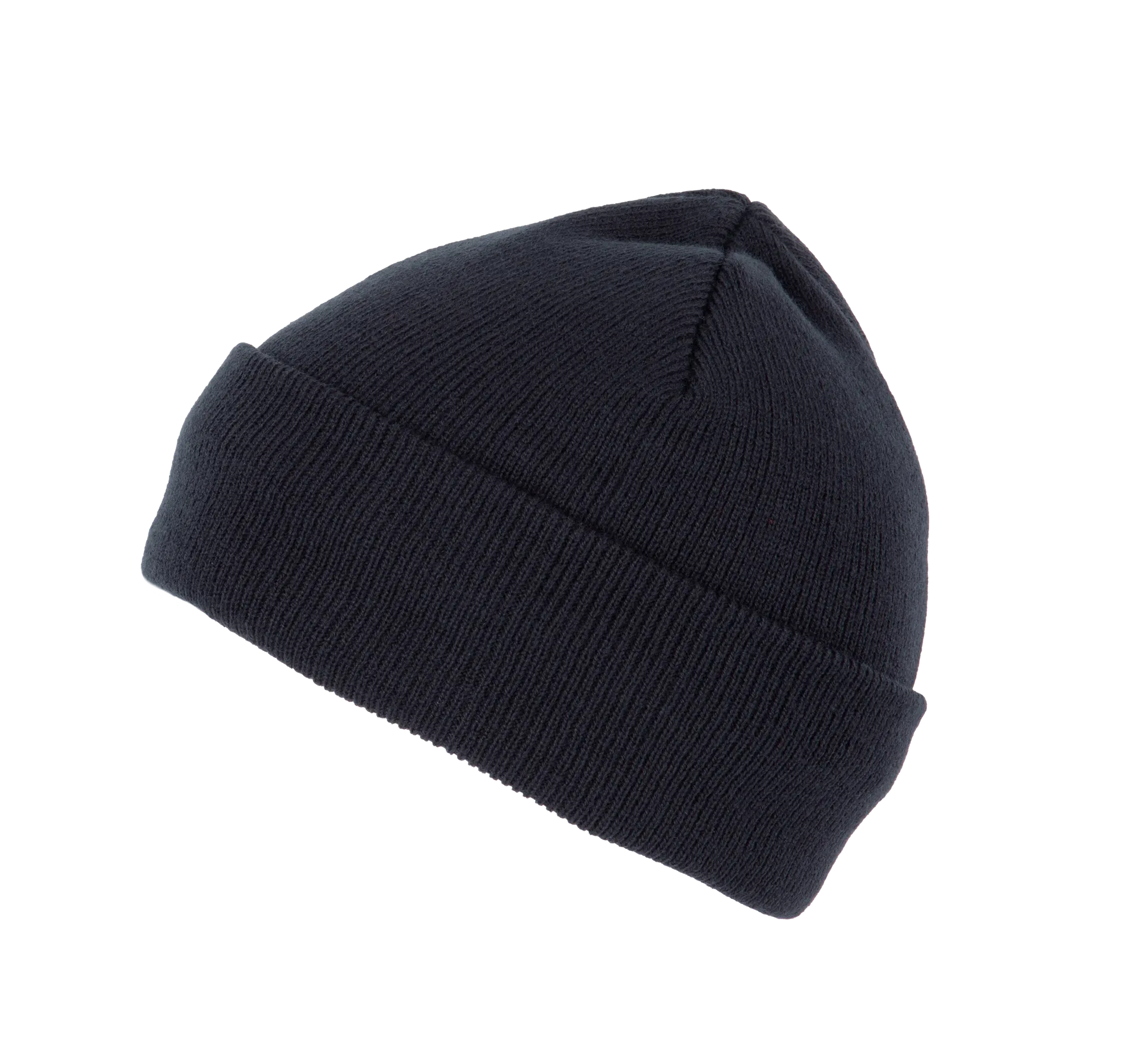 Recycelte Mütze mit Strickumschlag