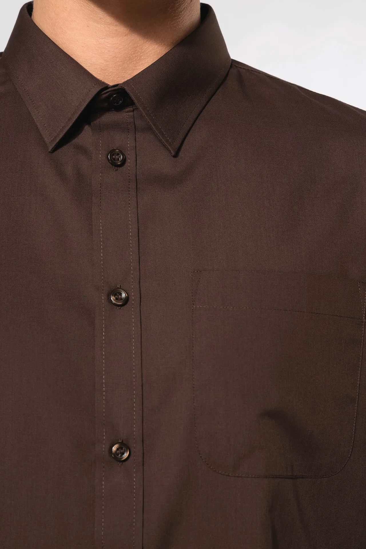 Popeline-Hemd Baumwollpolyester pflegeleicht für Herren