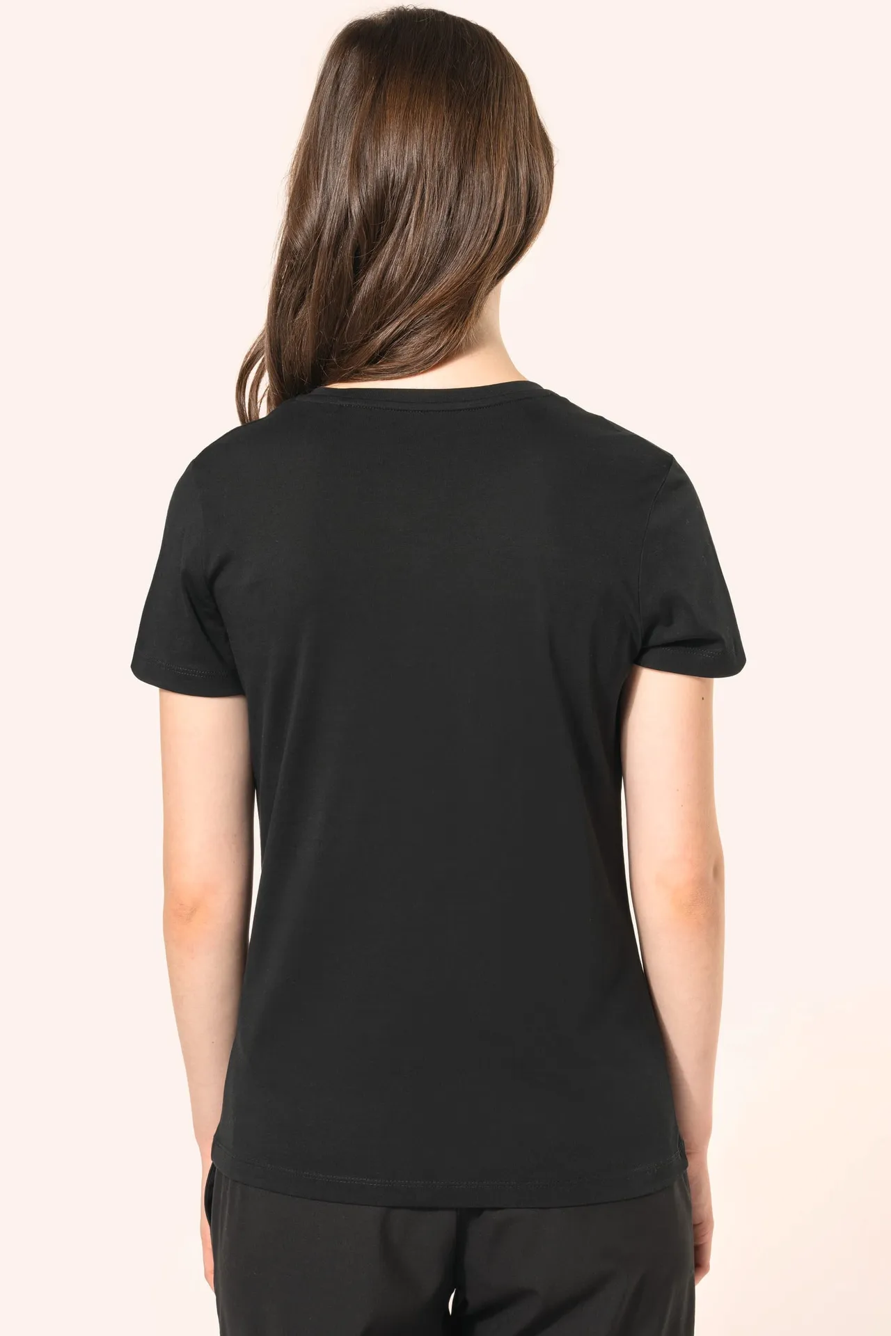 Supima® Damen-T-Shirt mit V-Ausschnitt und kurzen Ärmeln