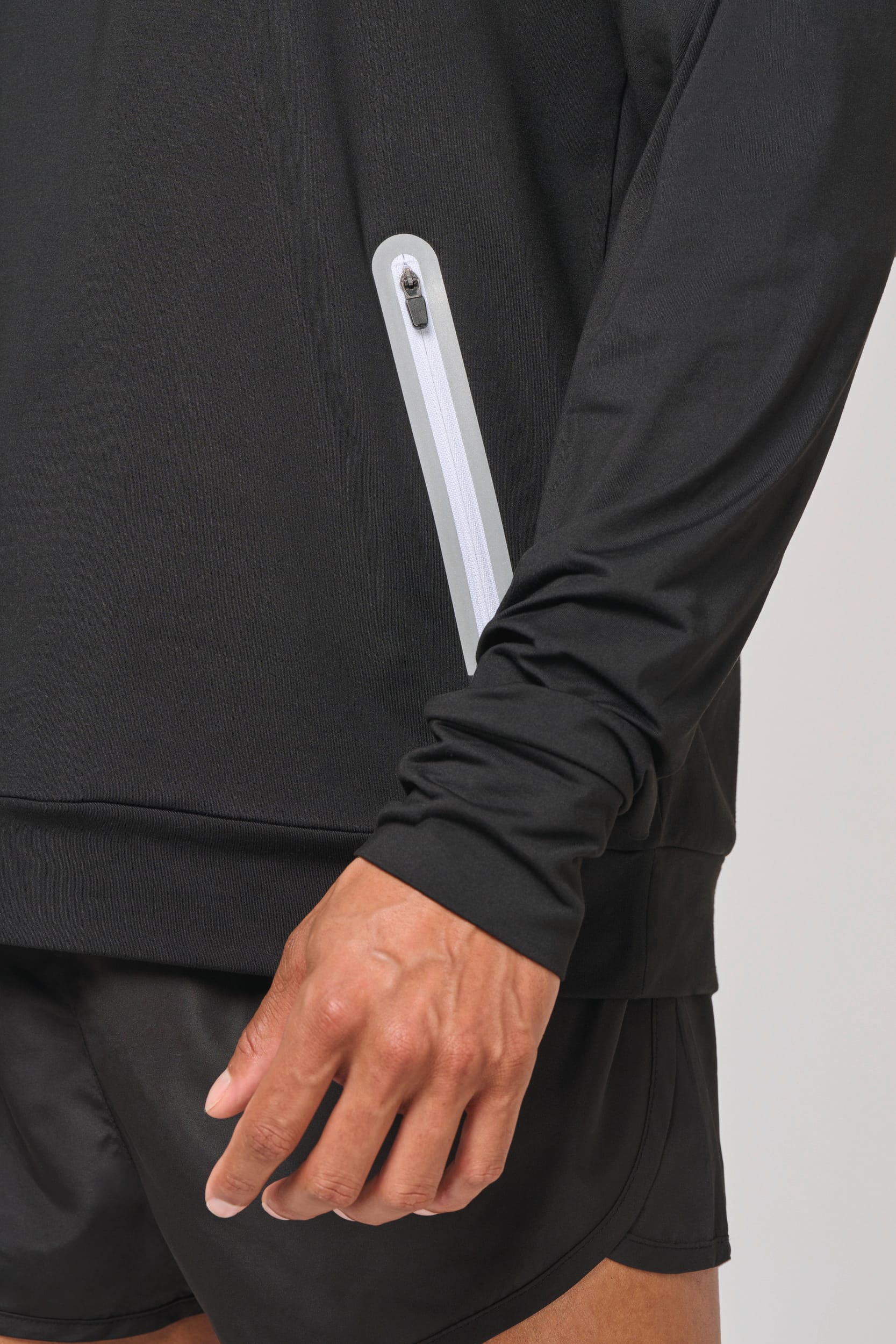 Kapuzen-Sweatshirt 1/4 Sport-Reißverschluss Unisex