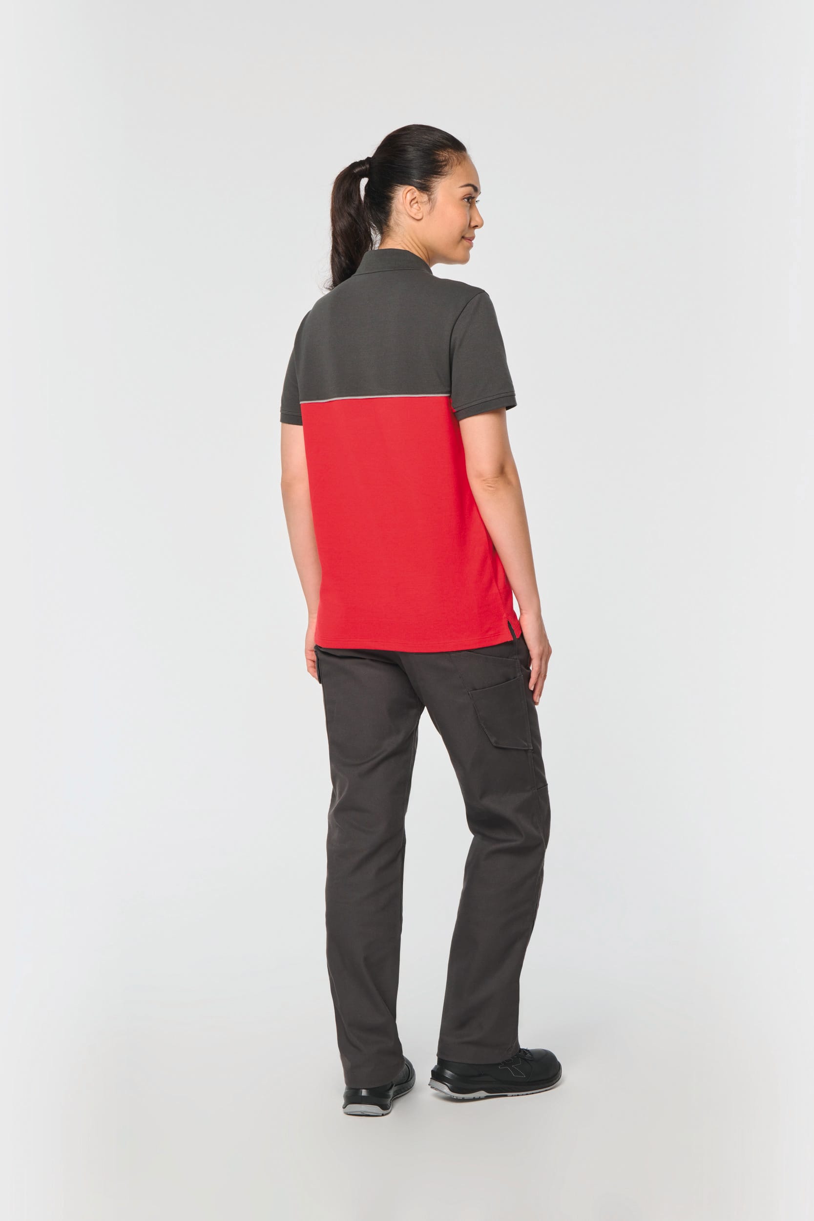 Zweifarbiges Kurzarm-Unisex-Polohemd