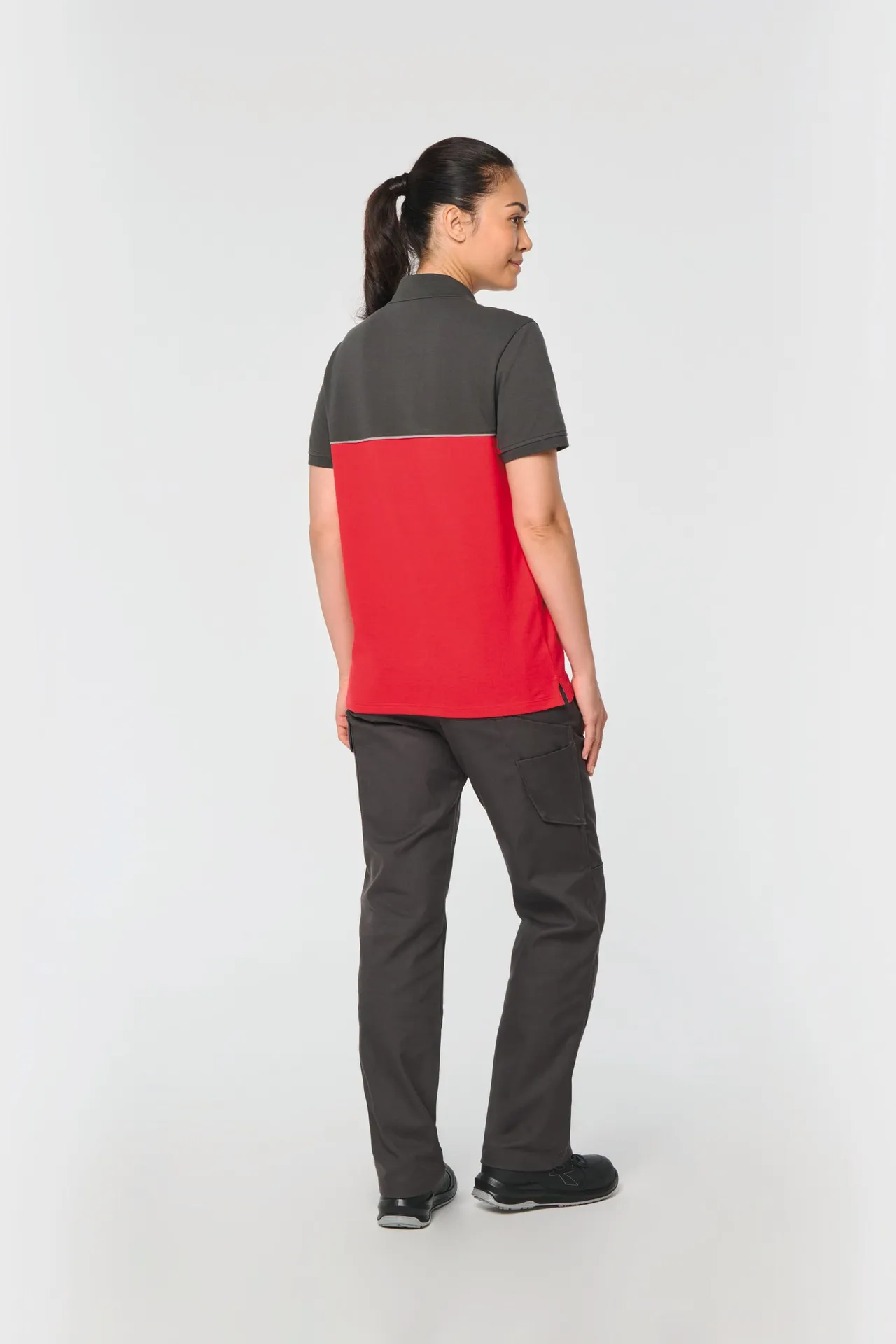 Zweifarbiges Kurzarm-Unisex-Polohemd