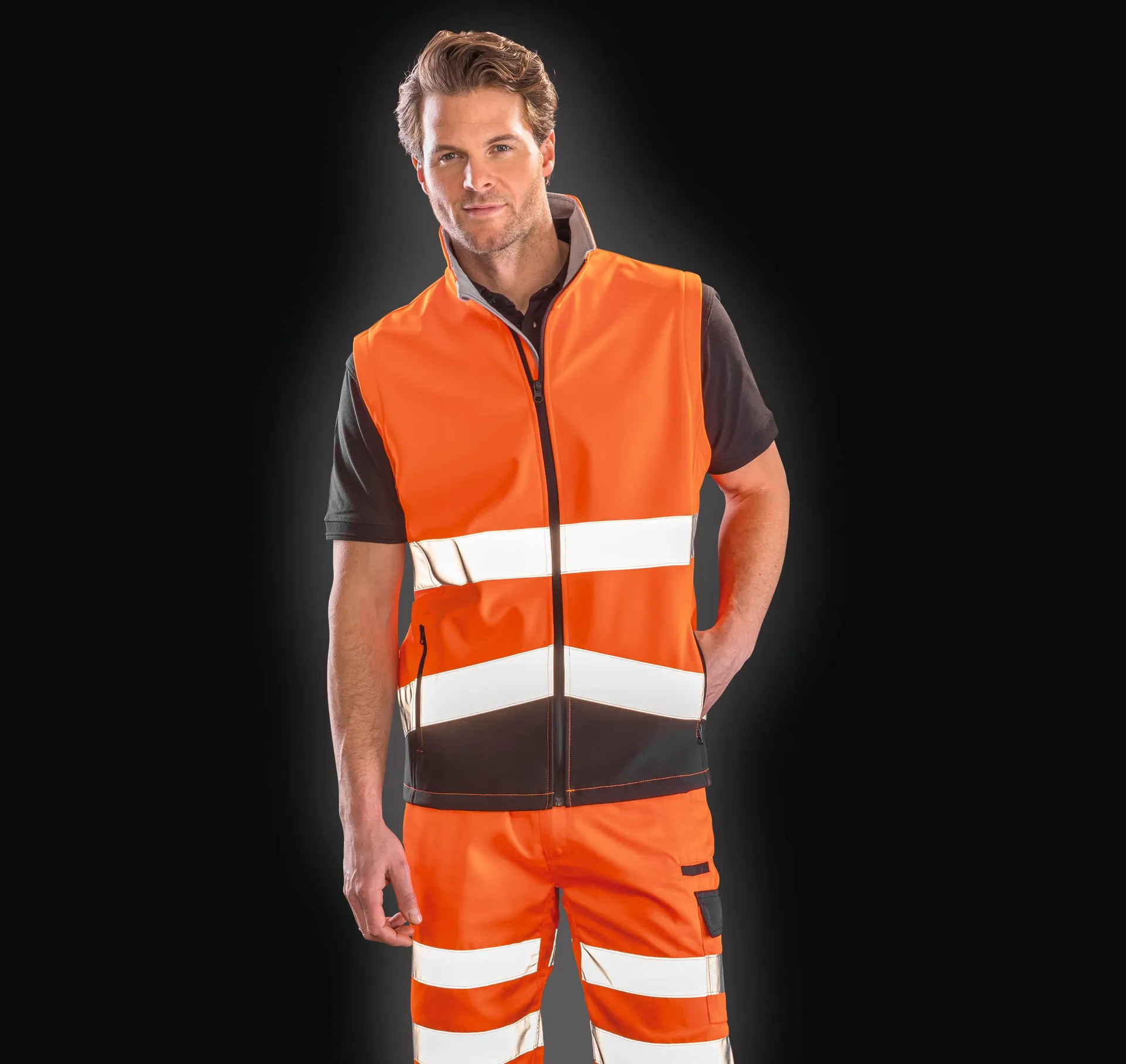 High-viz softshell jacket