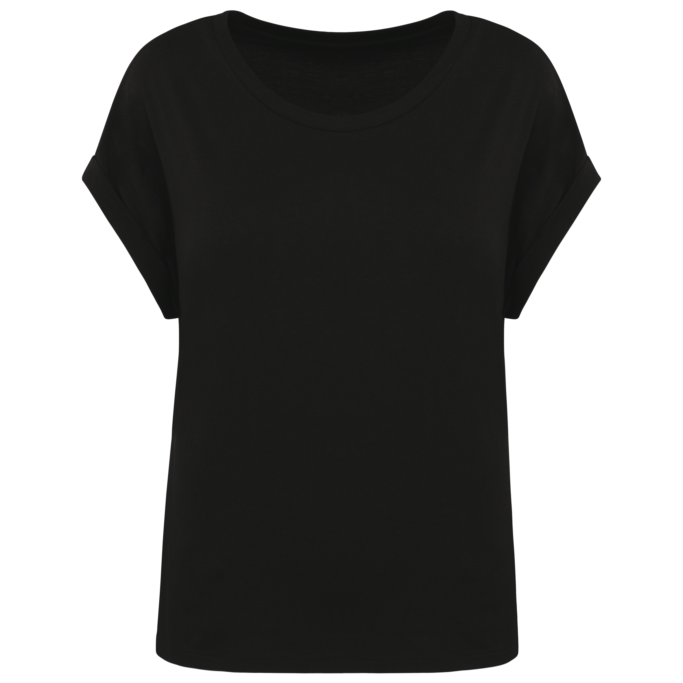 Umweltfreundliches Damen-T-Shirt mit Reversärmeln