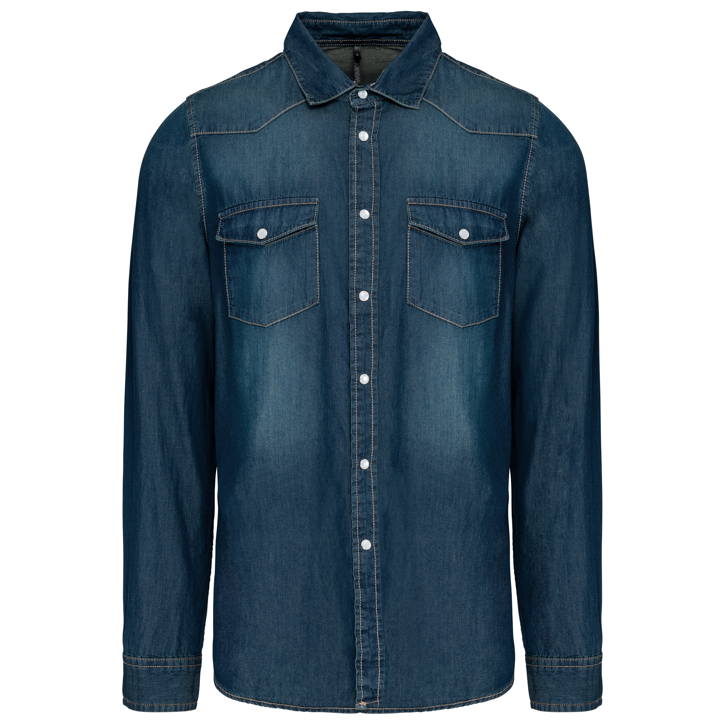 Herren denim-hemd langarm