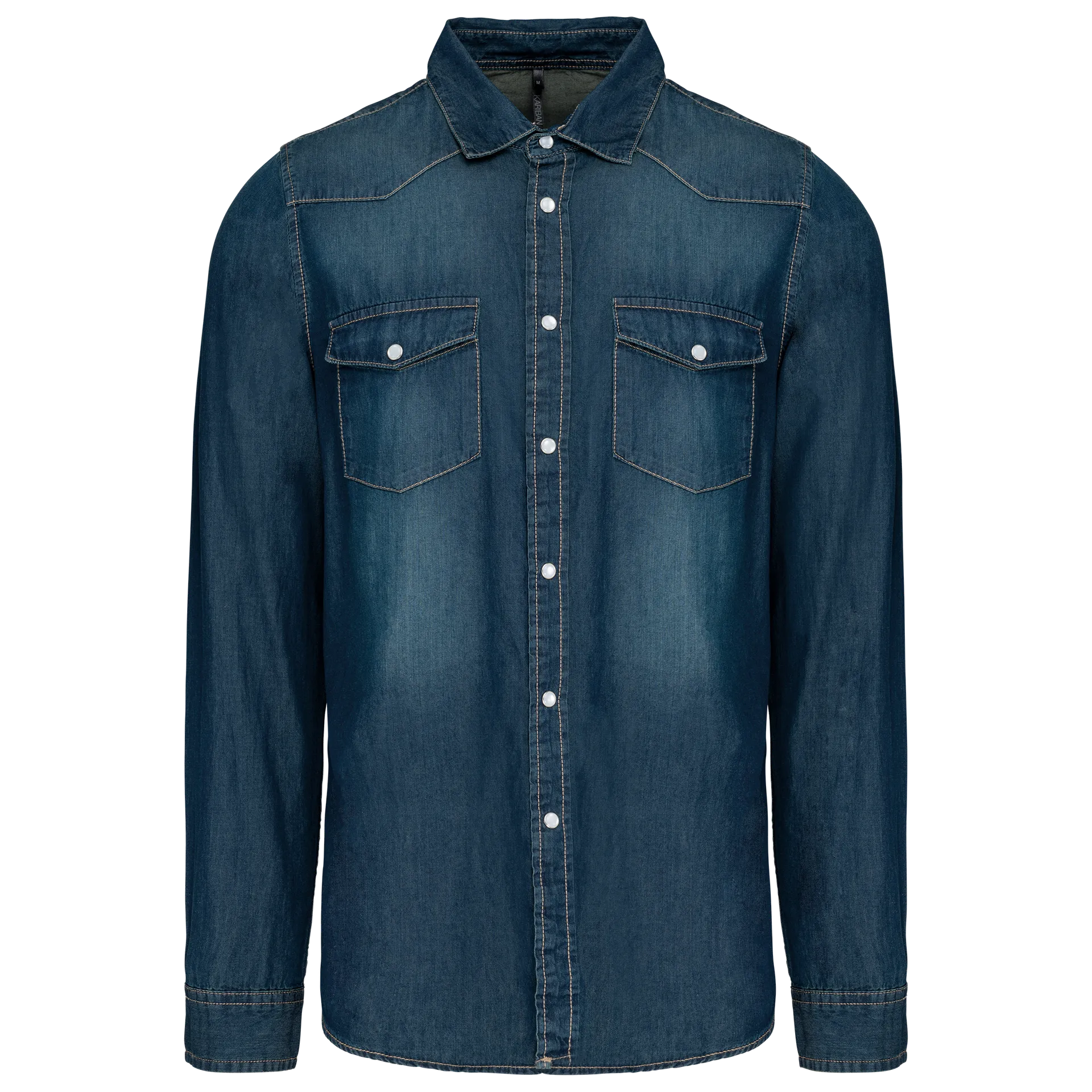 Herren denim-hemd langarm