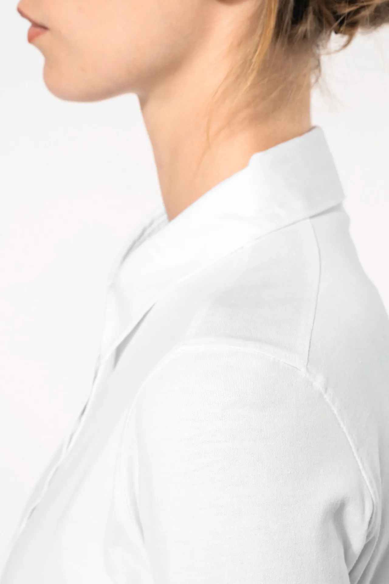 Langarm-Polohemd für Damen aus Jersey