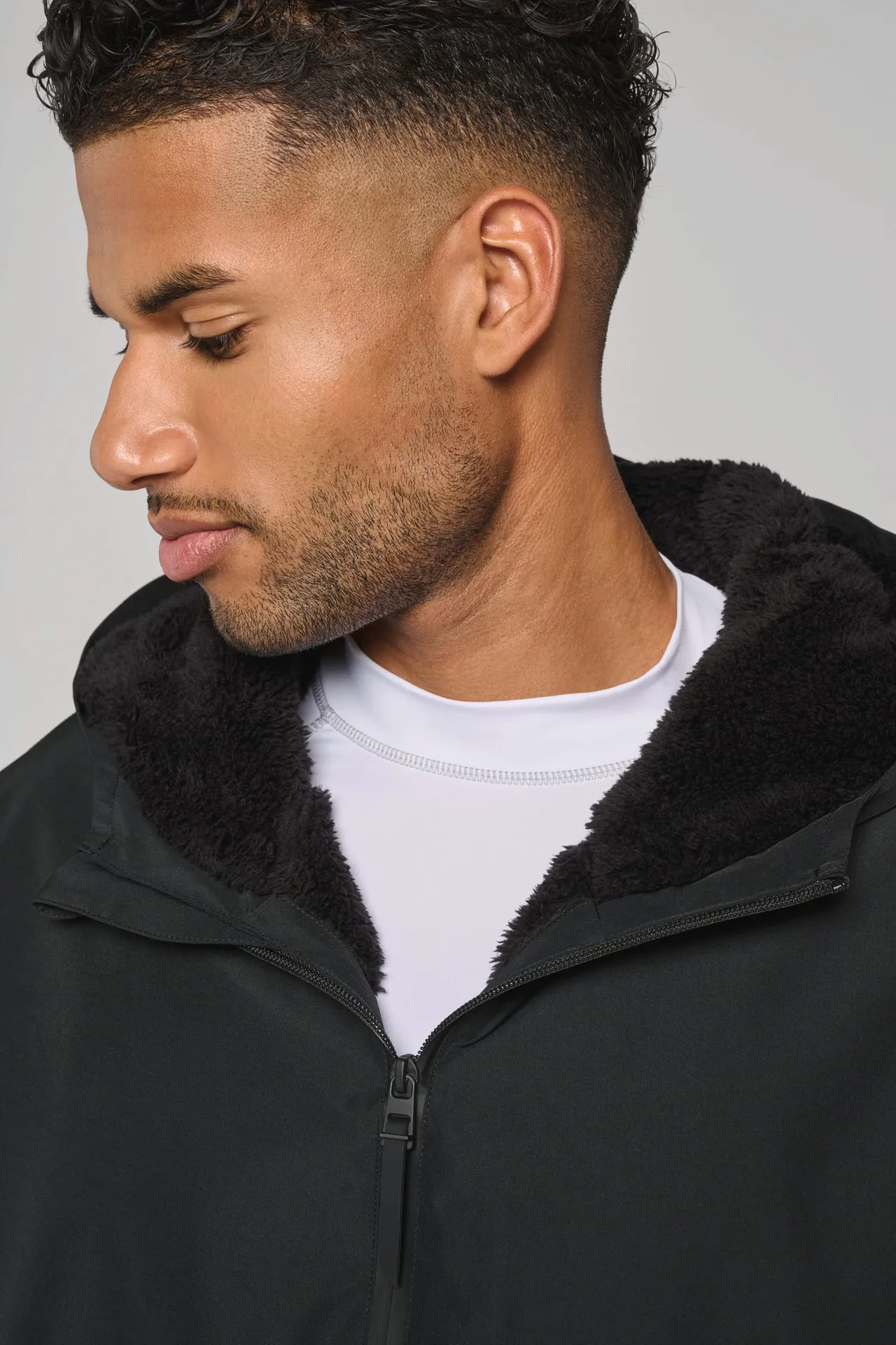 Langer, gefütterter Unisex-Sherpa-Parka