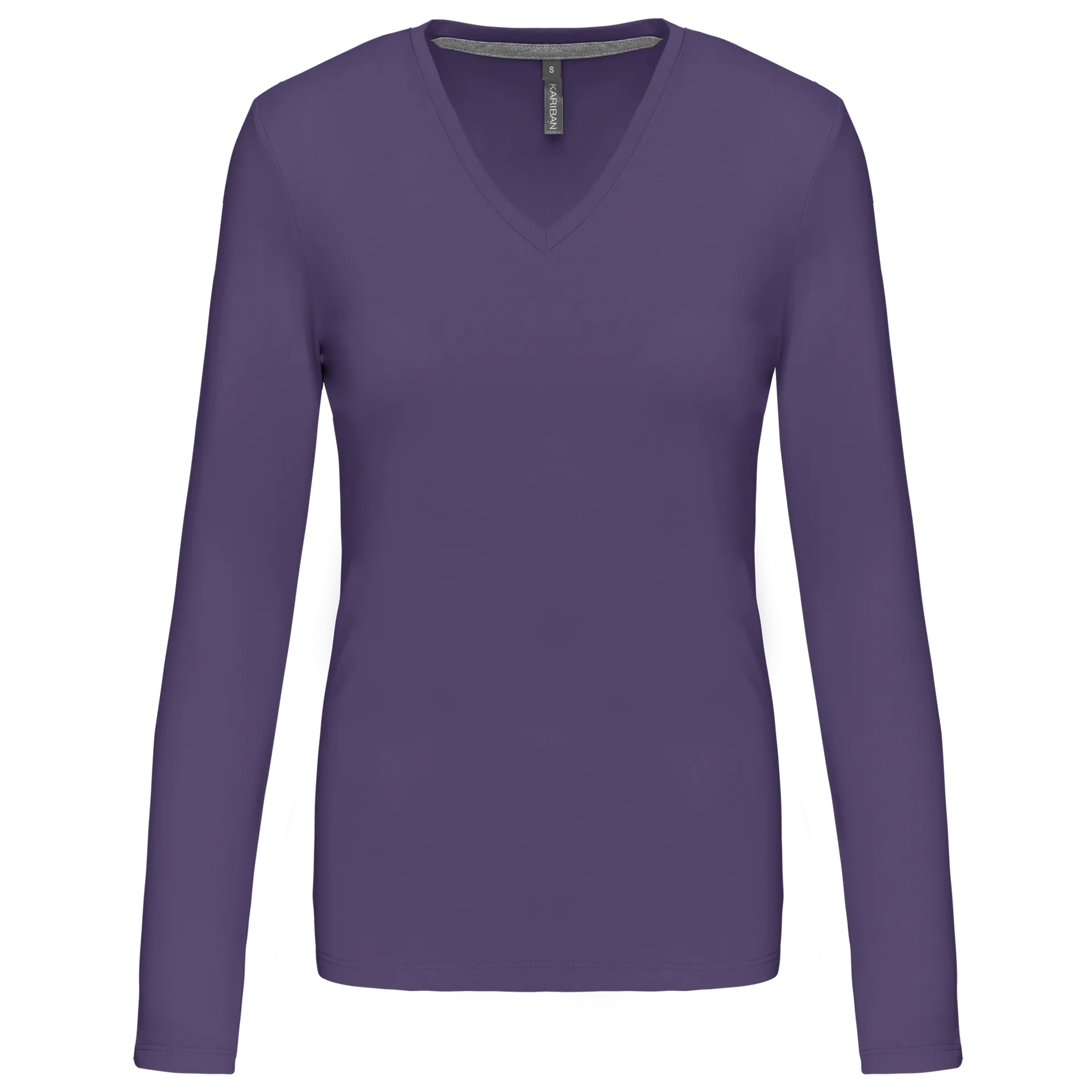 Damen-Langarmshirt mit V-Ausschnitt