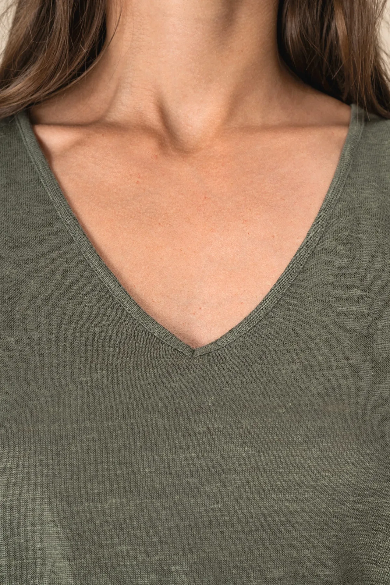 Overall aus Leinenstrickstoff mit kurzen Ärmeln für Damen