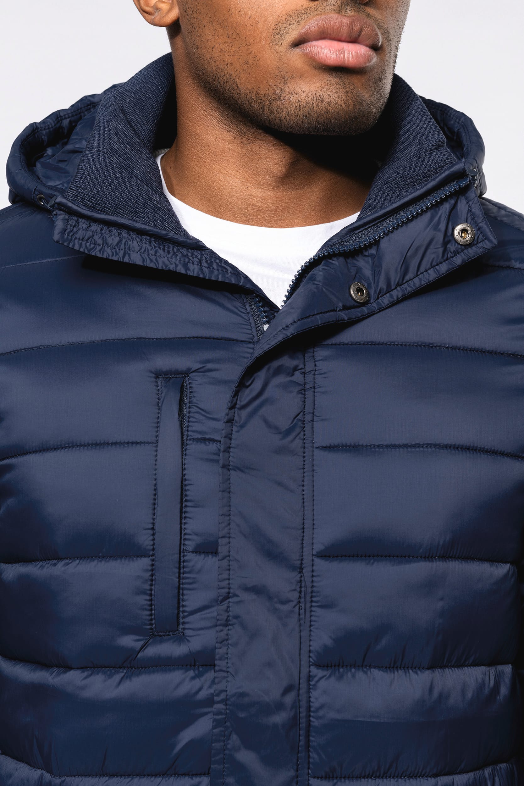 Leichter Herren-Daunenparka mit Kapuze