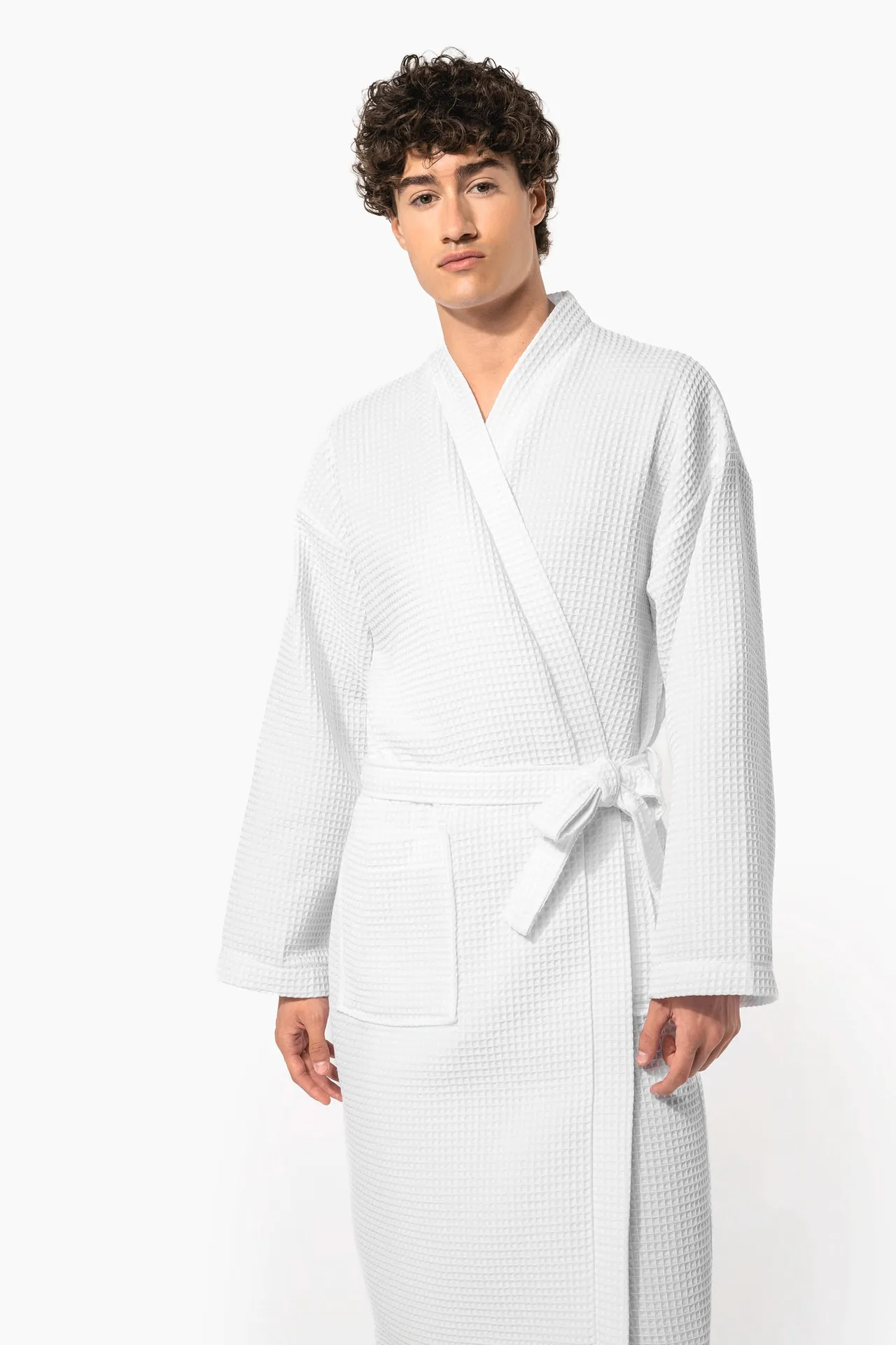 Walkfrottier-Bademantel Waffelpiqué