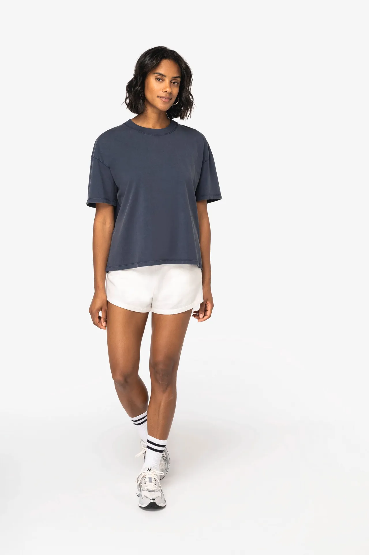 Ausgewaschenes umweltfreundliches Oversize-T-Shirt für Damen