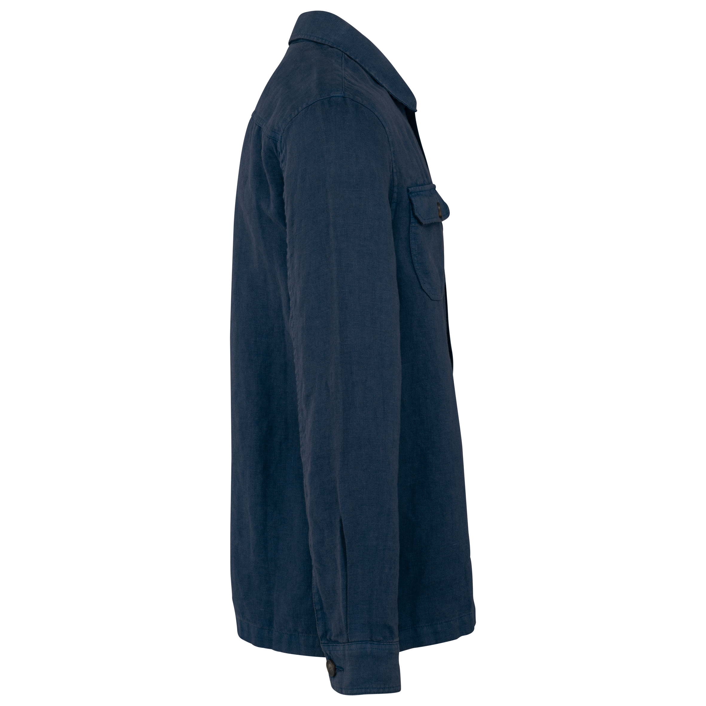 Ausgewaschene Herrenhemdjacke aus Leinen