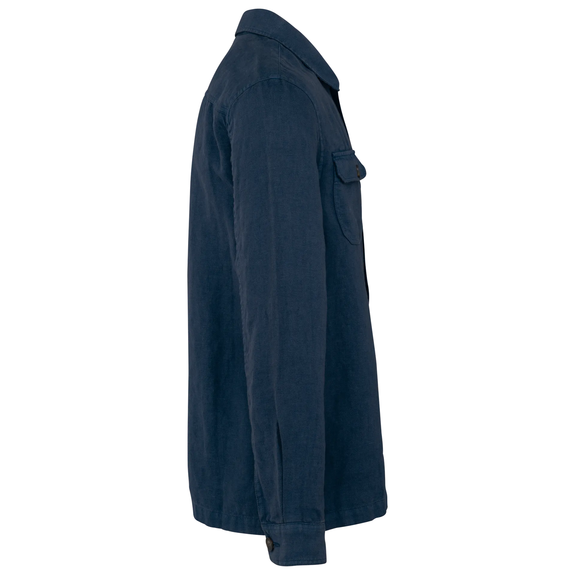 Ausgewaschene Herrenhemdjacke aus Leinen