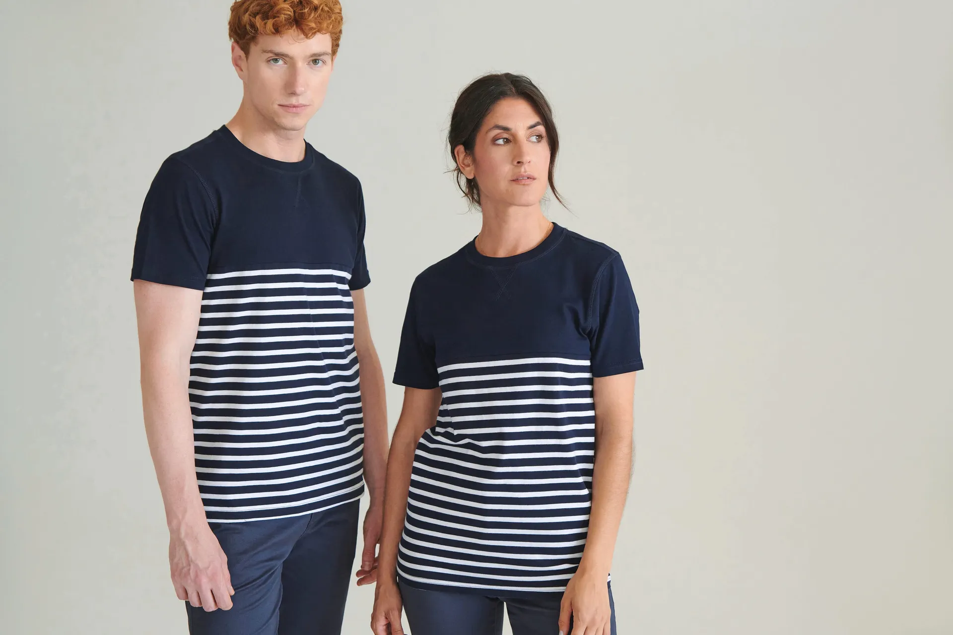 Breton t-shirt, kurzärmelig