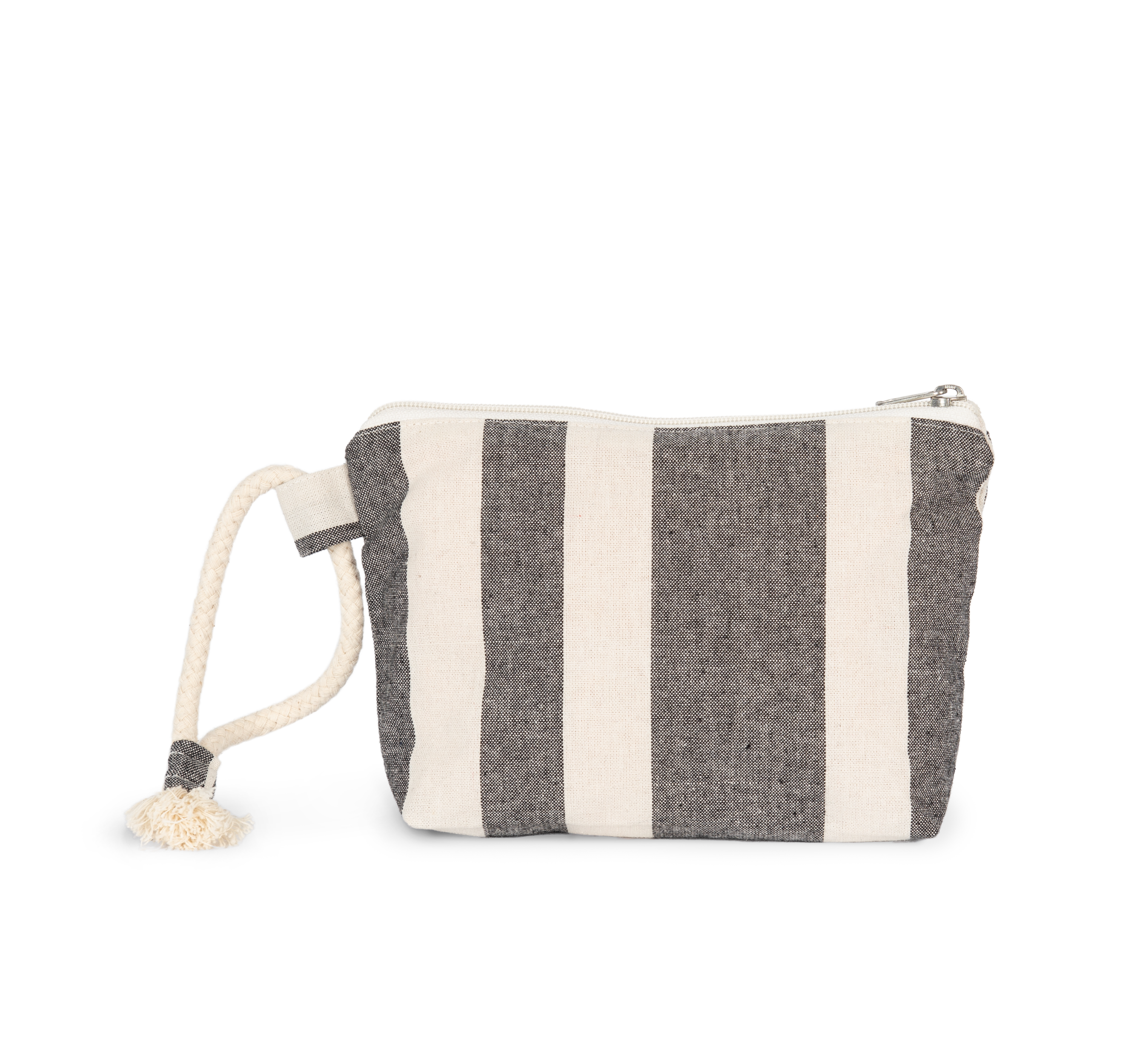 Recycelte kleine Tasche – Streifenmuster