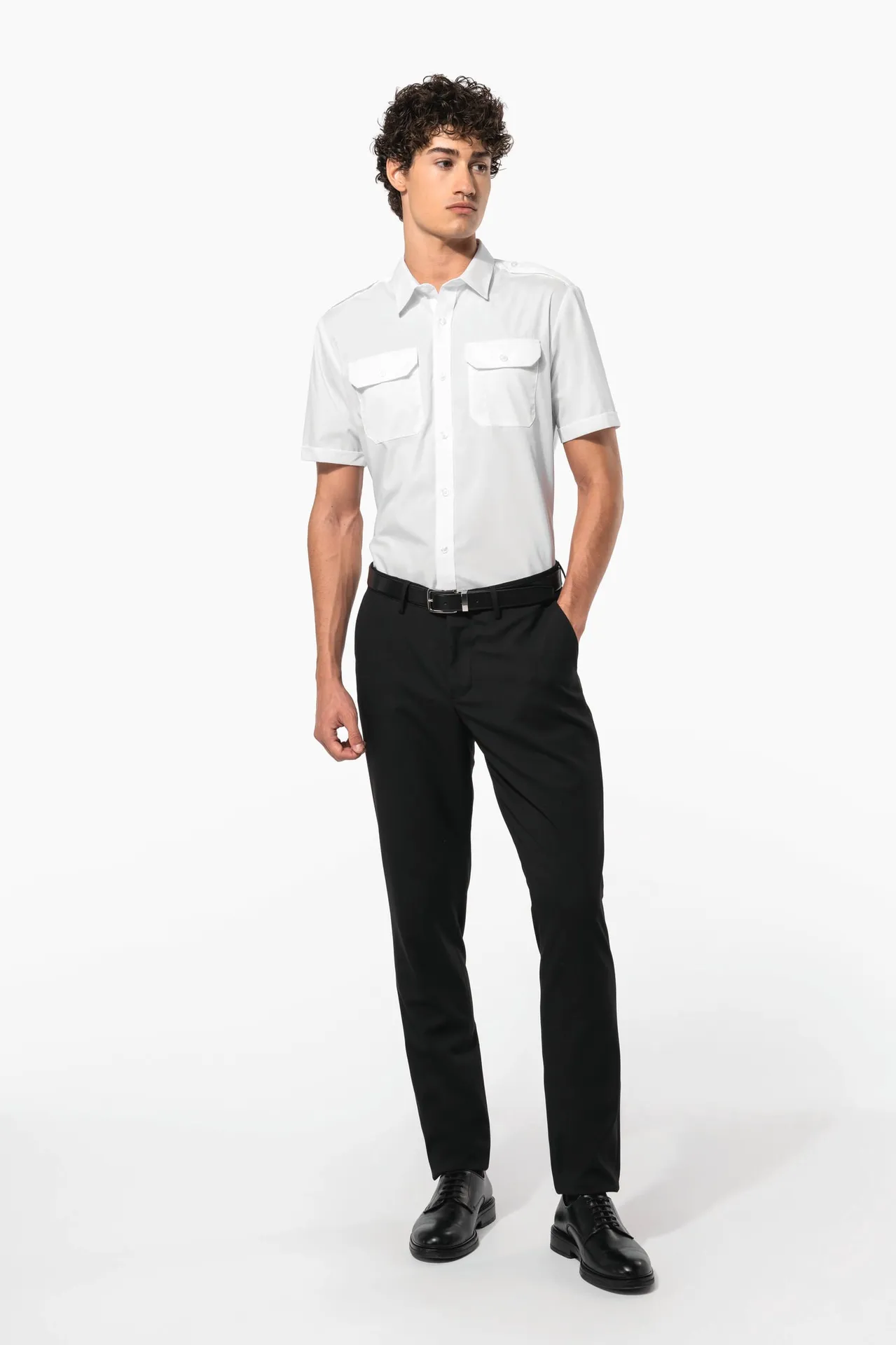 Kurzarm-Pilotenhemd für Herren