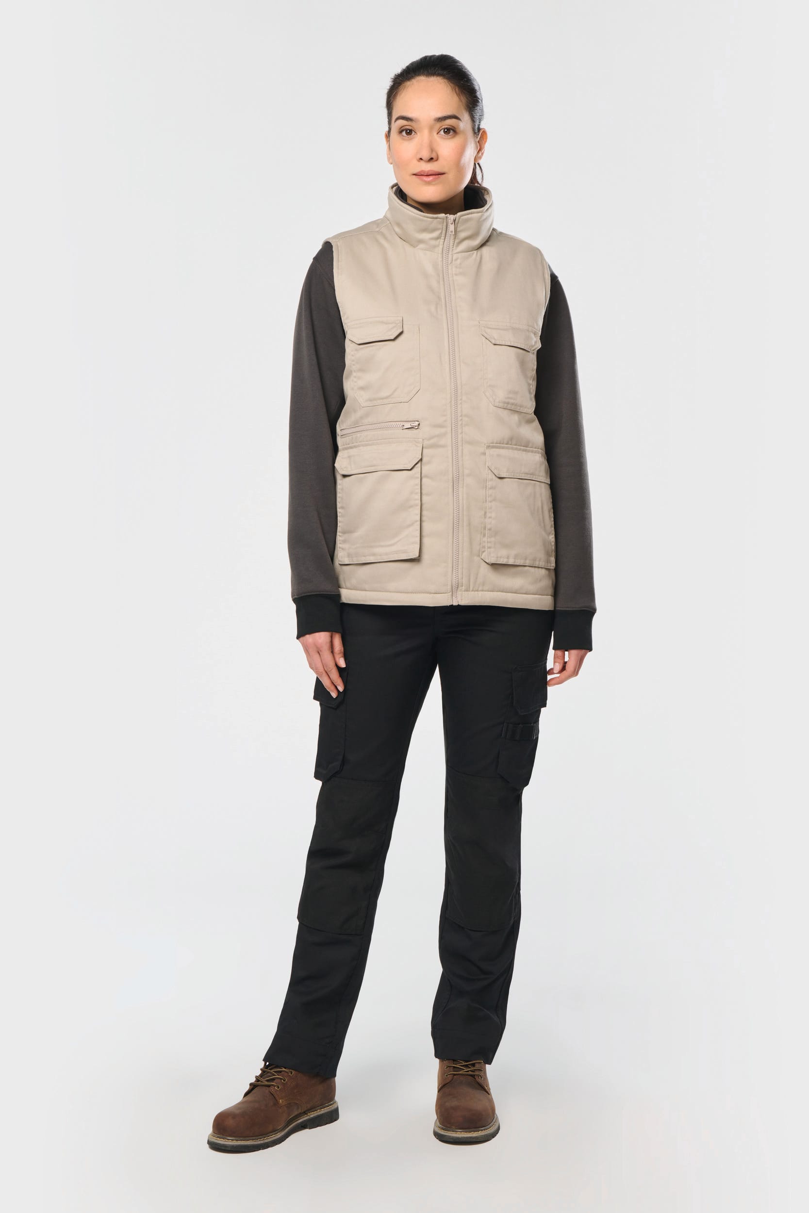 Gefütterte Unisex-Weste aus  Baumwollpolyester