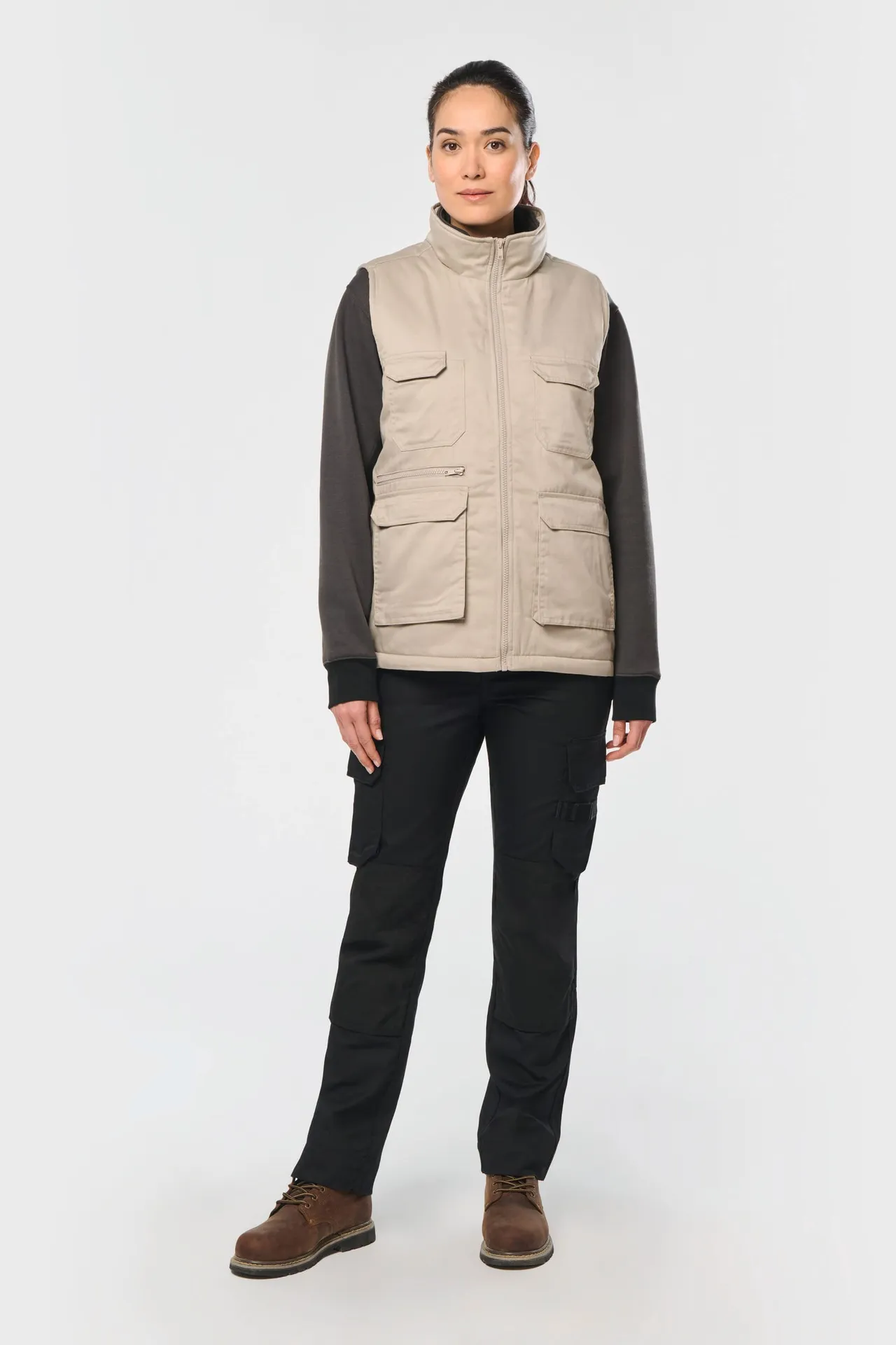 Gefütterte Unisex-Weste aus  Baumwollpolyester