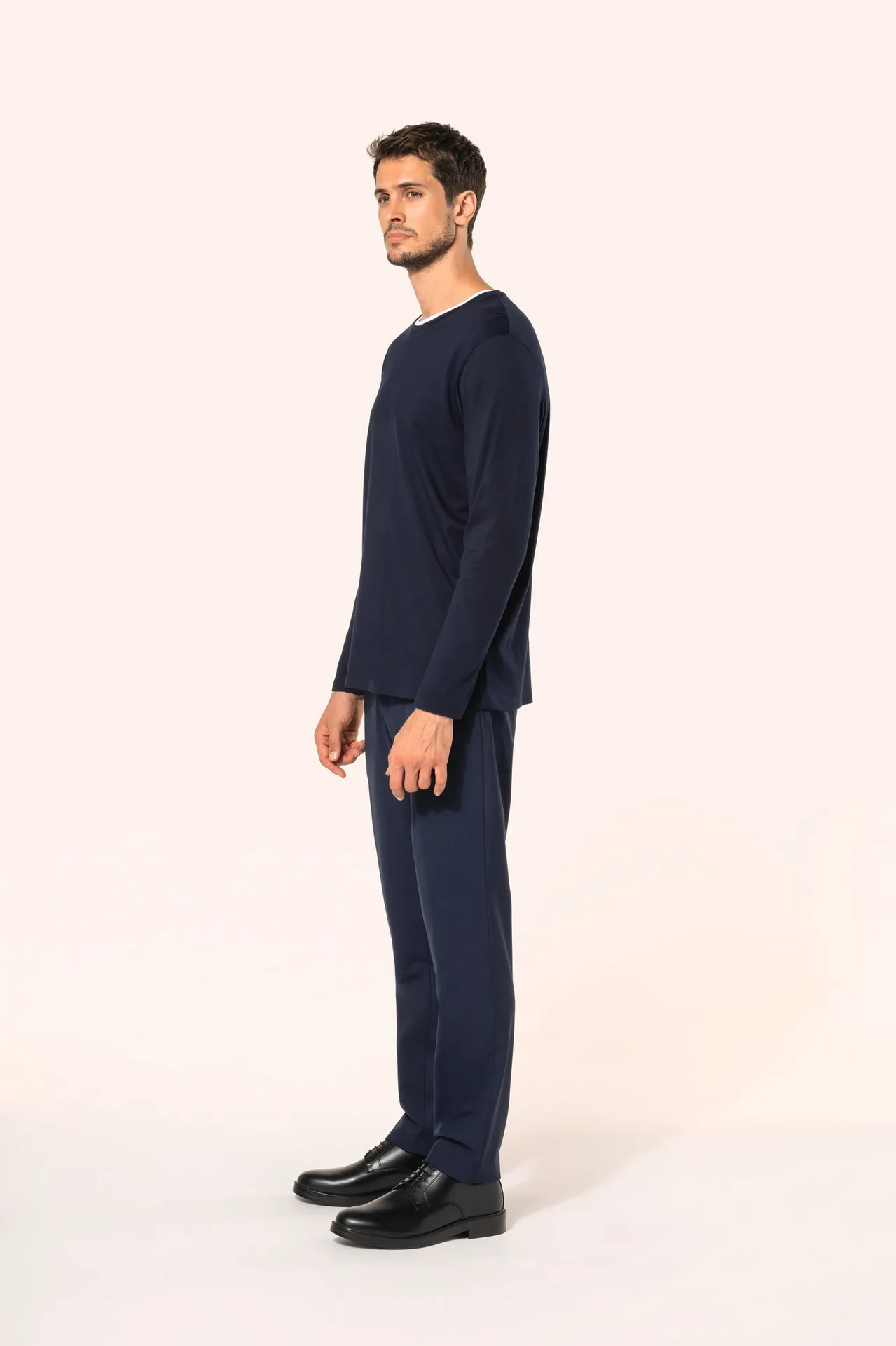 Supima® Herren-T-Shirt mit Rundhalsausschnitt und langen Ärmeln