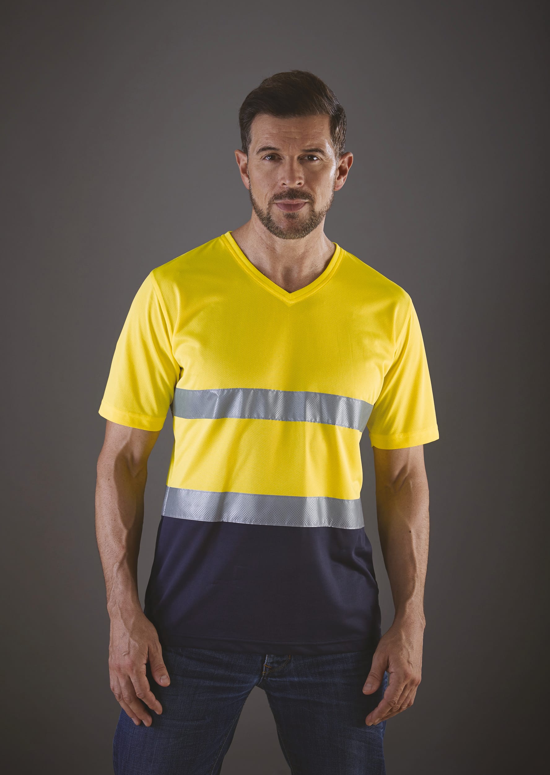 Hi-Vis Top Cool T-shirt V-Ausschnitt