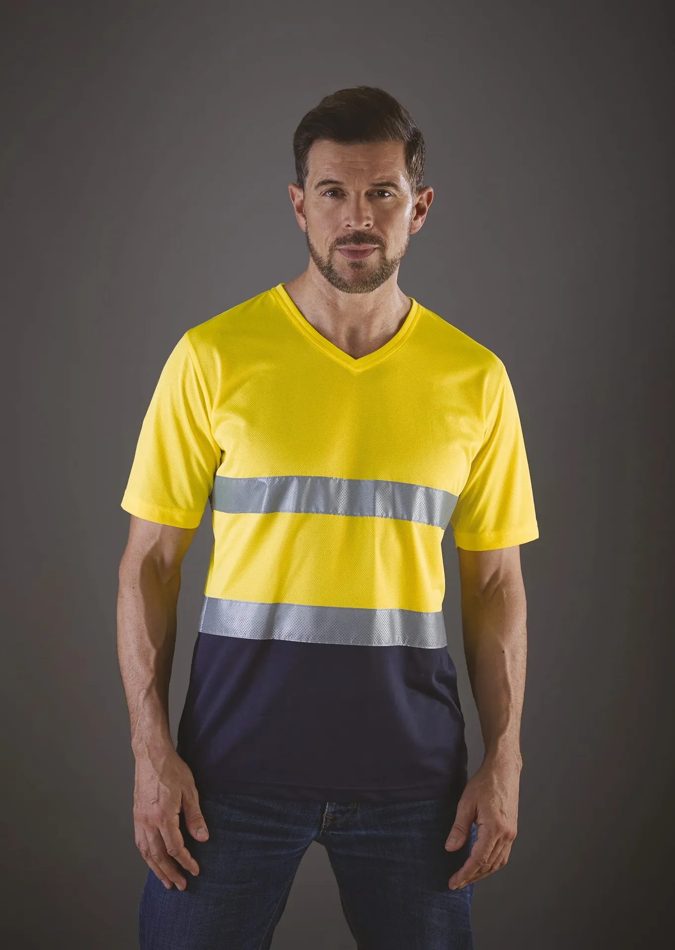 Hi-Vis Top Cool T-shirt V-Ausschnitt