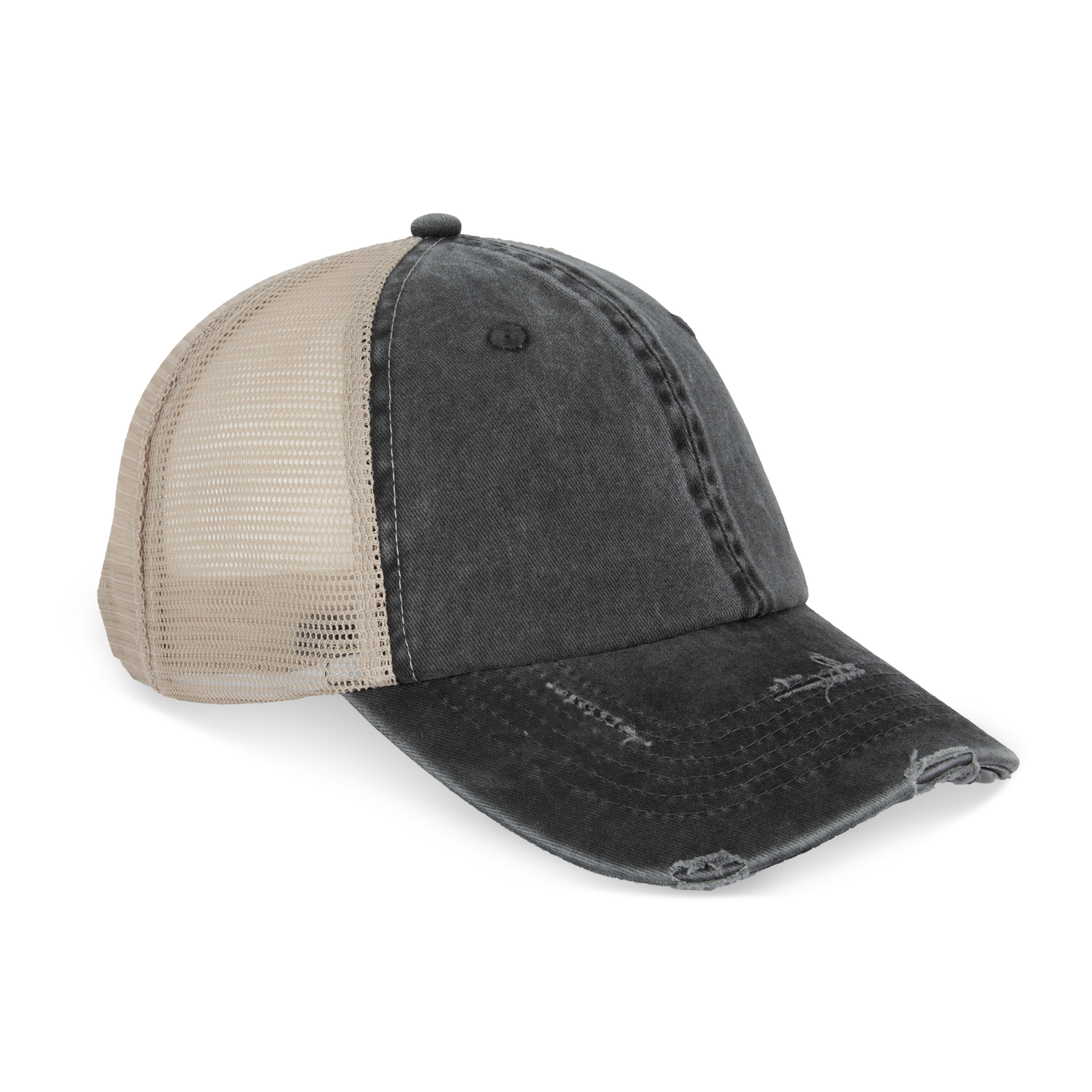 Umweltfreundliche Unisex Trucker-Cap im zerrissenen Look
