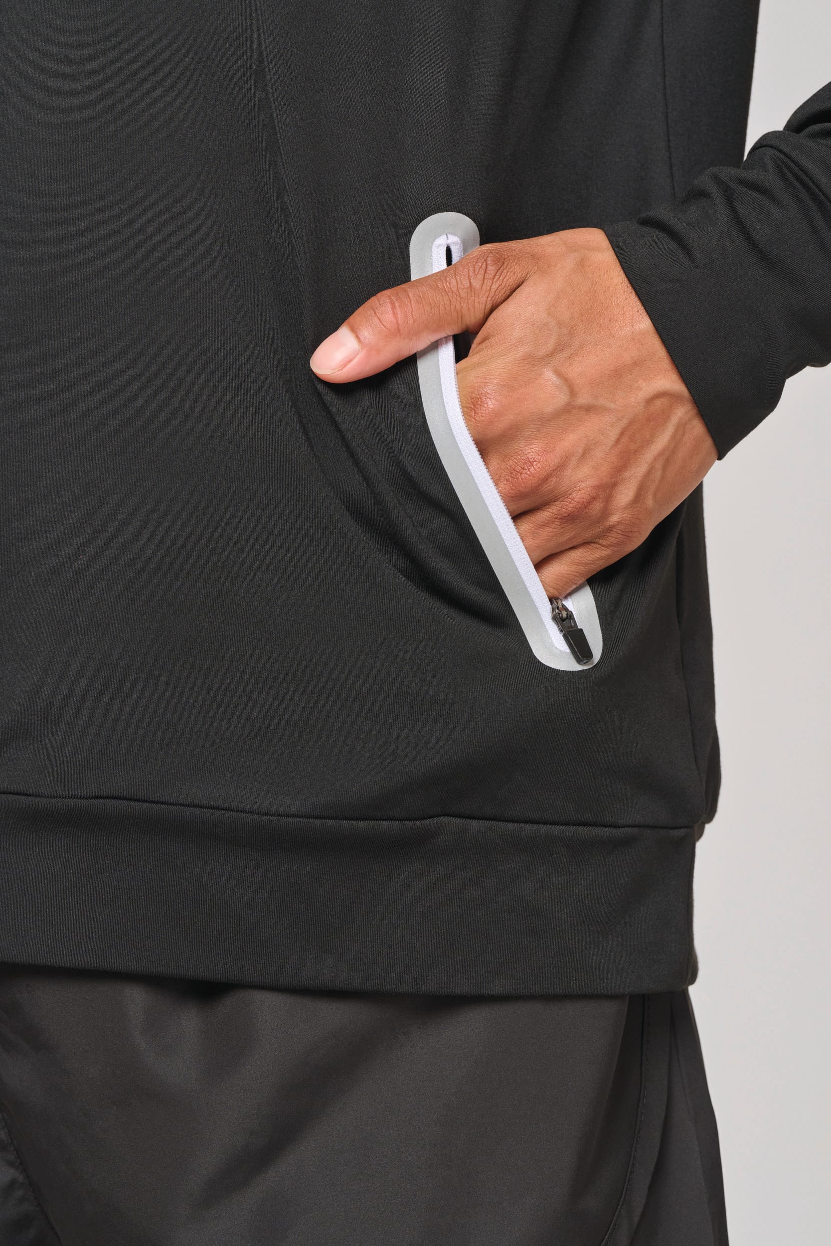 Kapuzen-Sweatshirt 1/4 Sport-Reißverschluss Unisex