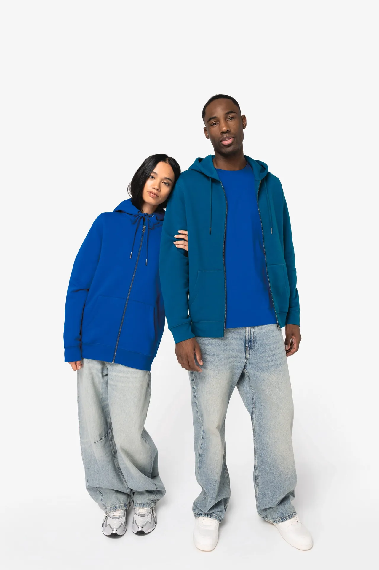 Umweltfreundliches Unisex Kapuzensweatshirt mit Reißverschluss